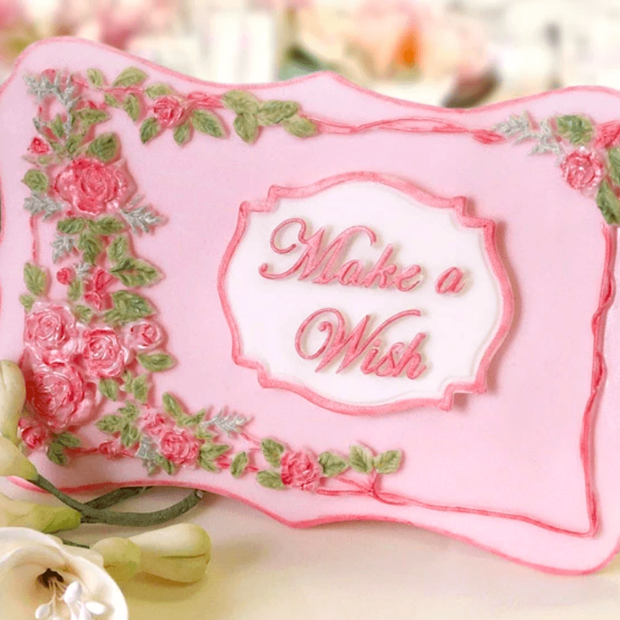 Molde Silicona Katy Sue - Mini Placa "make A Wish" / "pide Un Deseo" 2 Molde Silicona Katy Sue - Mini Placa "make A Wish" / "pide Un Deseo" - Imagen 2