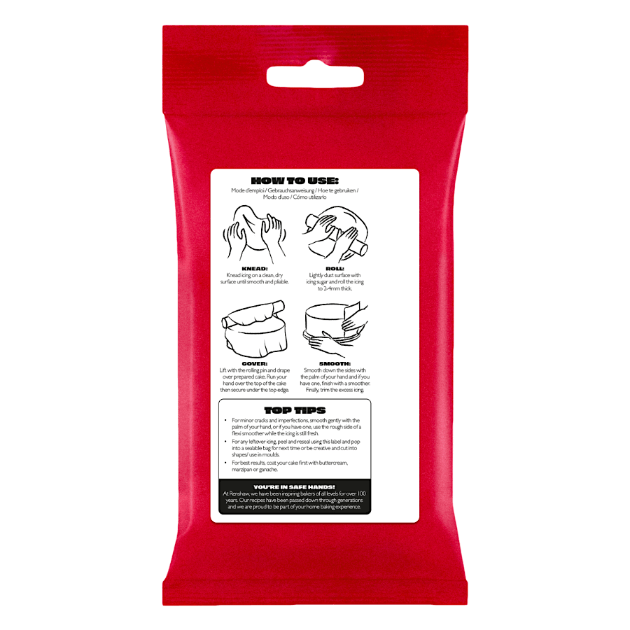 Fondant Renshaw Blanco (sin E-171) - 250 G 2 Fondant Renshaw Blanco (sin E-171) - 250 G - Imagen 2