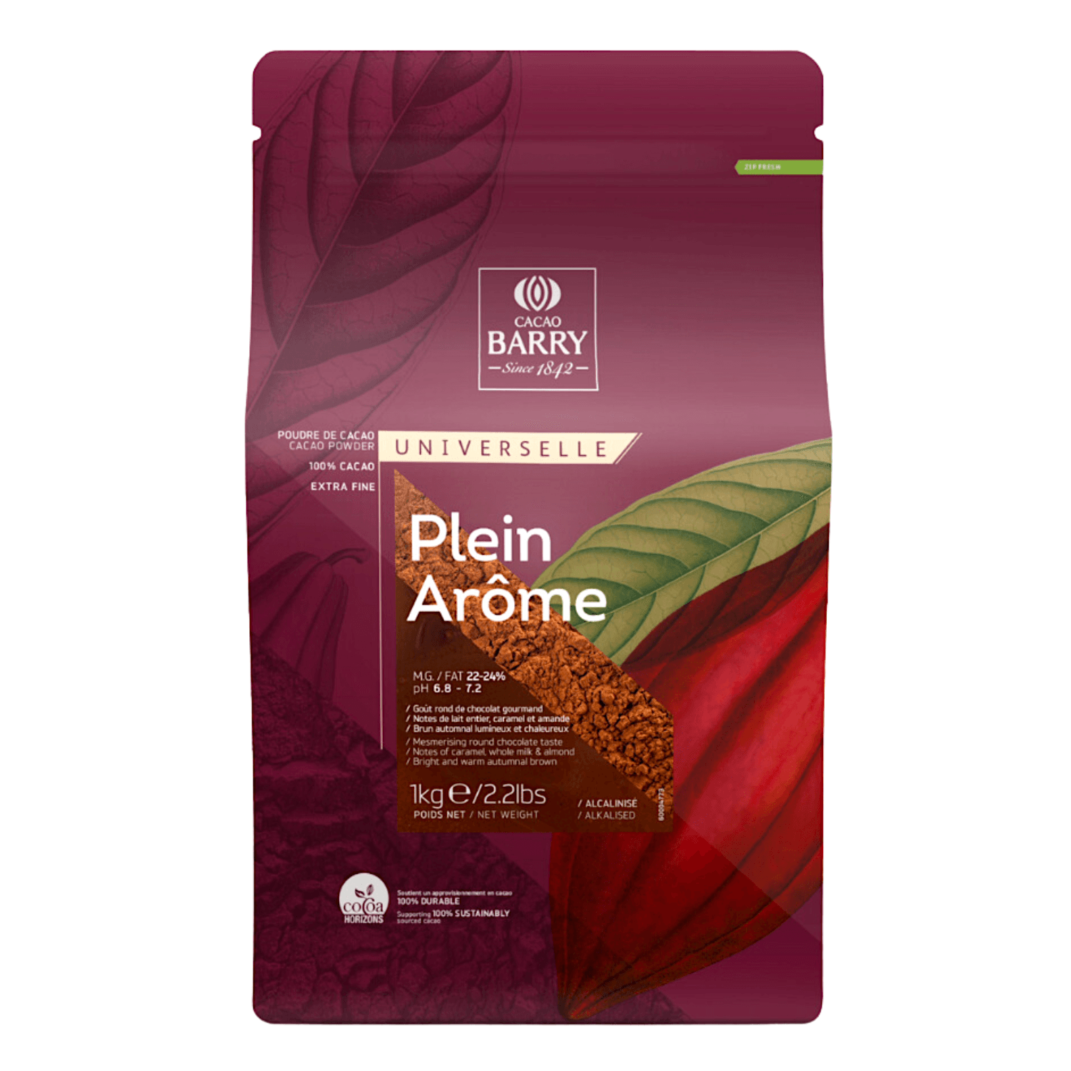 Cacao En Polvo (100 %) Cacao Barry - "plein Arome" 1 Kg 1 Cacao En Polvo (100 %) Cacao Barry - "plein Arome" 1 Kg