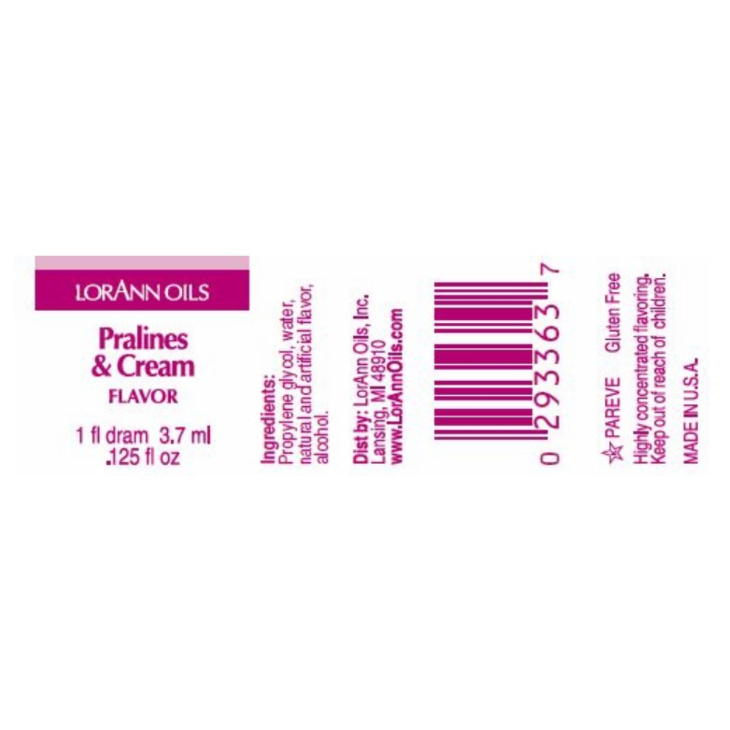 Aroma Concentrado Lorann - Praline Y Nata / Praline & Cream (3,7 Ml) 3 Aroma Concentrado Lorann - Praline Y Nata / Praline & Cream (3,7 Ml) - Imagen 3
