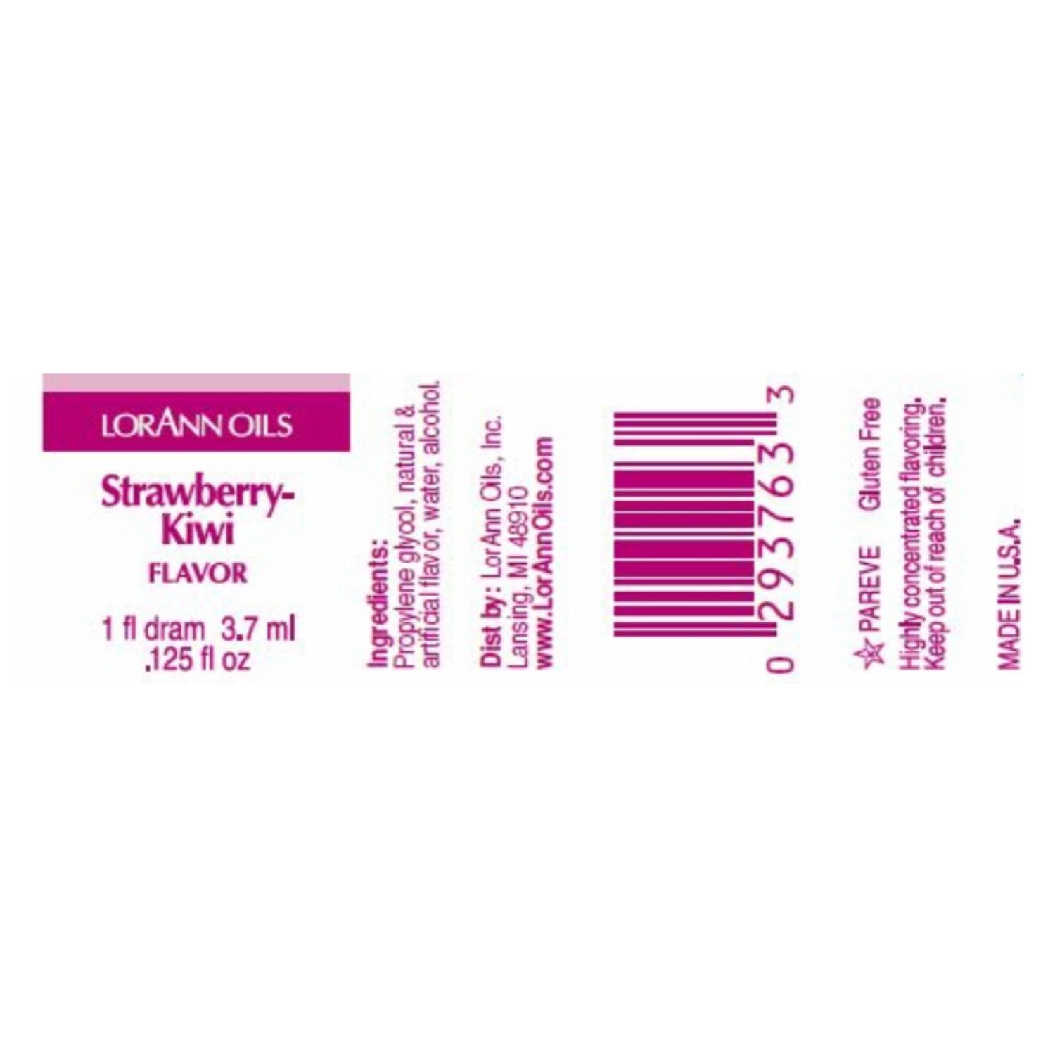 Aroma Concentrado Lorann - Fresa Kiwi / Strawberry Kiwi (3,7 Ml) 2 Aroma Concentrado Lorann - Fresa Kiwi / Strawberry Kiwi (3,7 Ml) - Imagen 2
