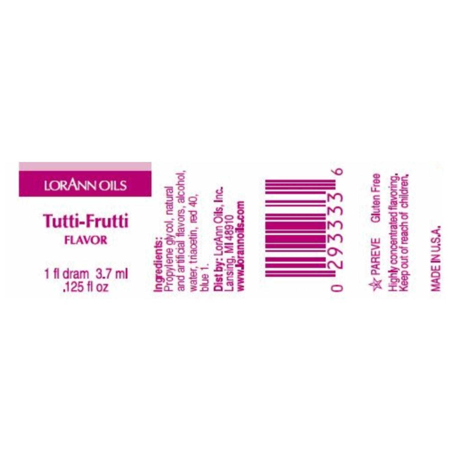Aroma Concentrado Lorann - Tutti Frutti (3,7 Ml) 2 Aroma Concentrado Lorann - Tutti Frutti (3,7 Ml) - Imagen 2