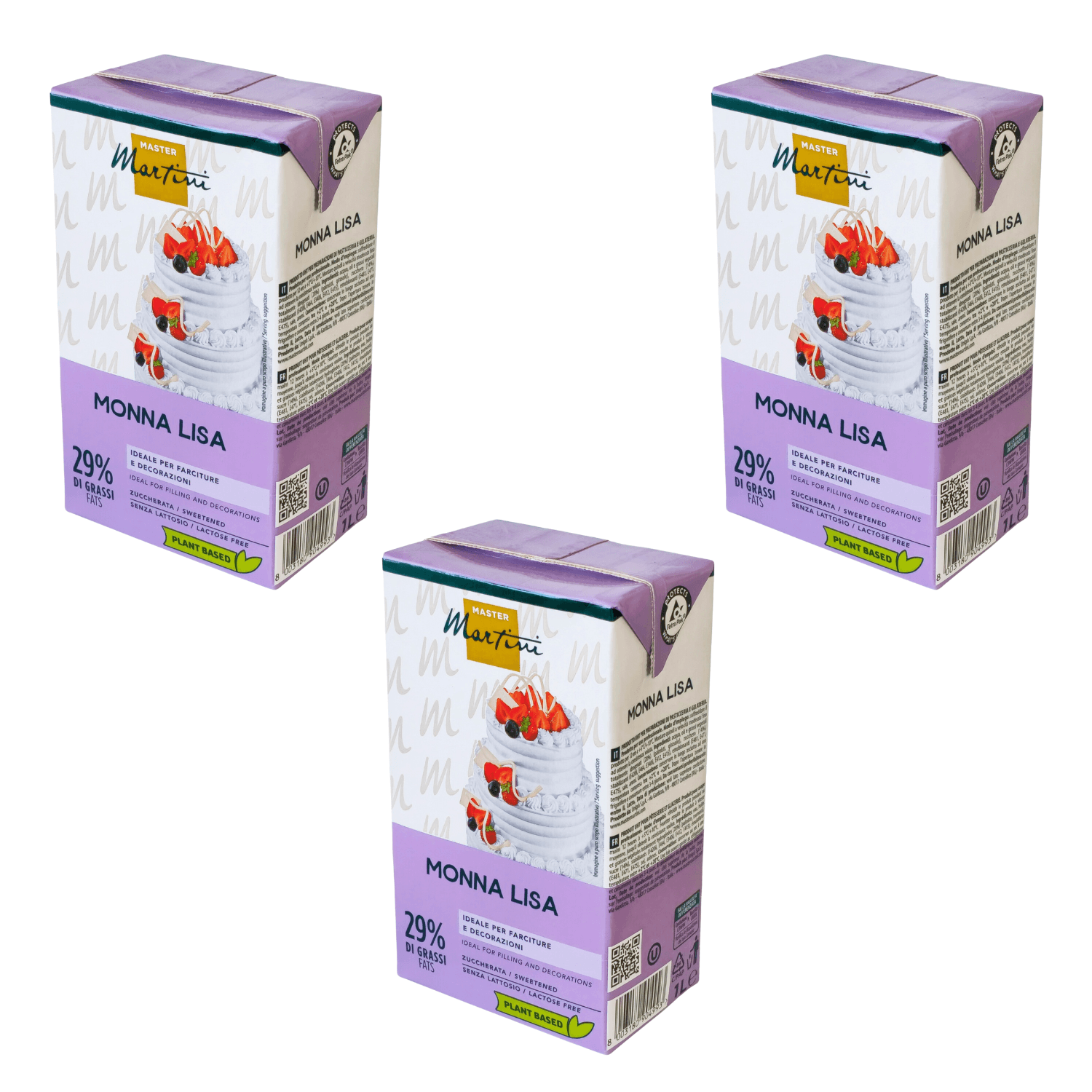 Nata Vegetal Monna Lisa Pro - 1 L (3 Unidades) 2 Nata Vegetal Monna Lisa Pro - 1 L (3 Unidades) - Imagen 2
