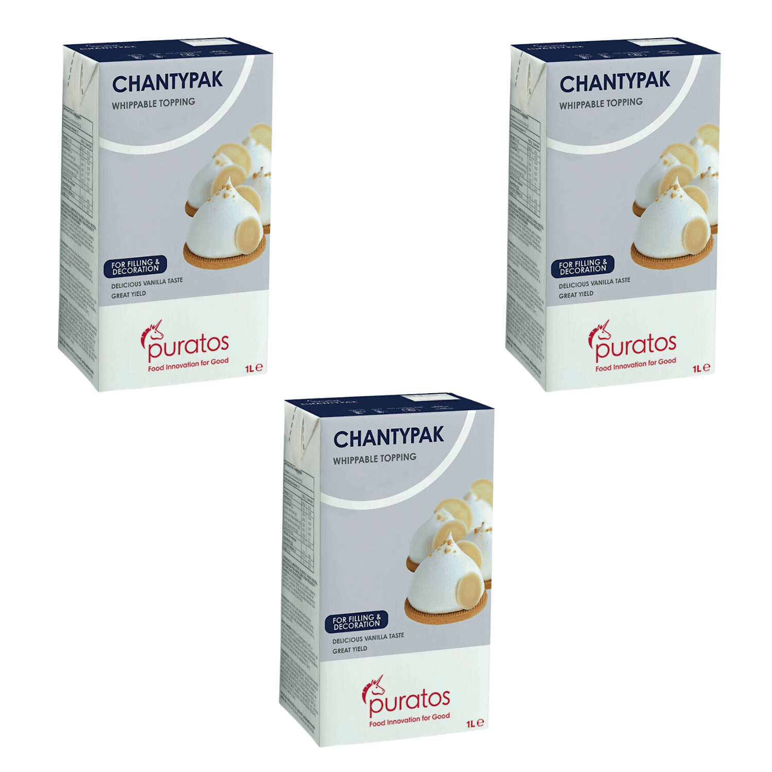 Nata Vegetal Chantypak 1 L - (3 Unidades) 2 Nata Vegetal Chantypak 1 L - (3 Unidades) - Imagen 2