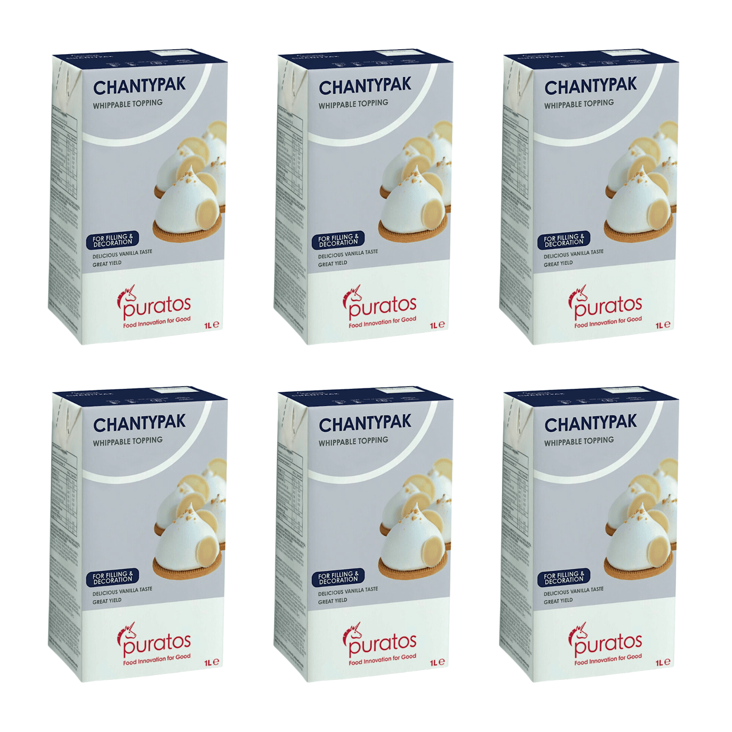 Nata Vegetal Chantypak 1 L - (6 Unidades) 2 Nata Vegetal Chantypak 1 L - (6 Unidades) - Imagen 2