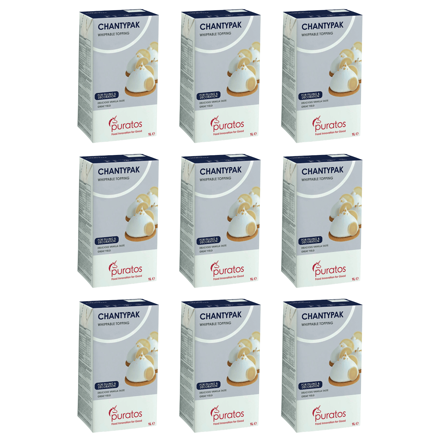 Nata Vegetal Chantypak 1 L - (9 Unidades) 2 Nata Vegetal Chantypak 1 L - (9 Unidades) - Imagen 2