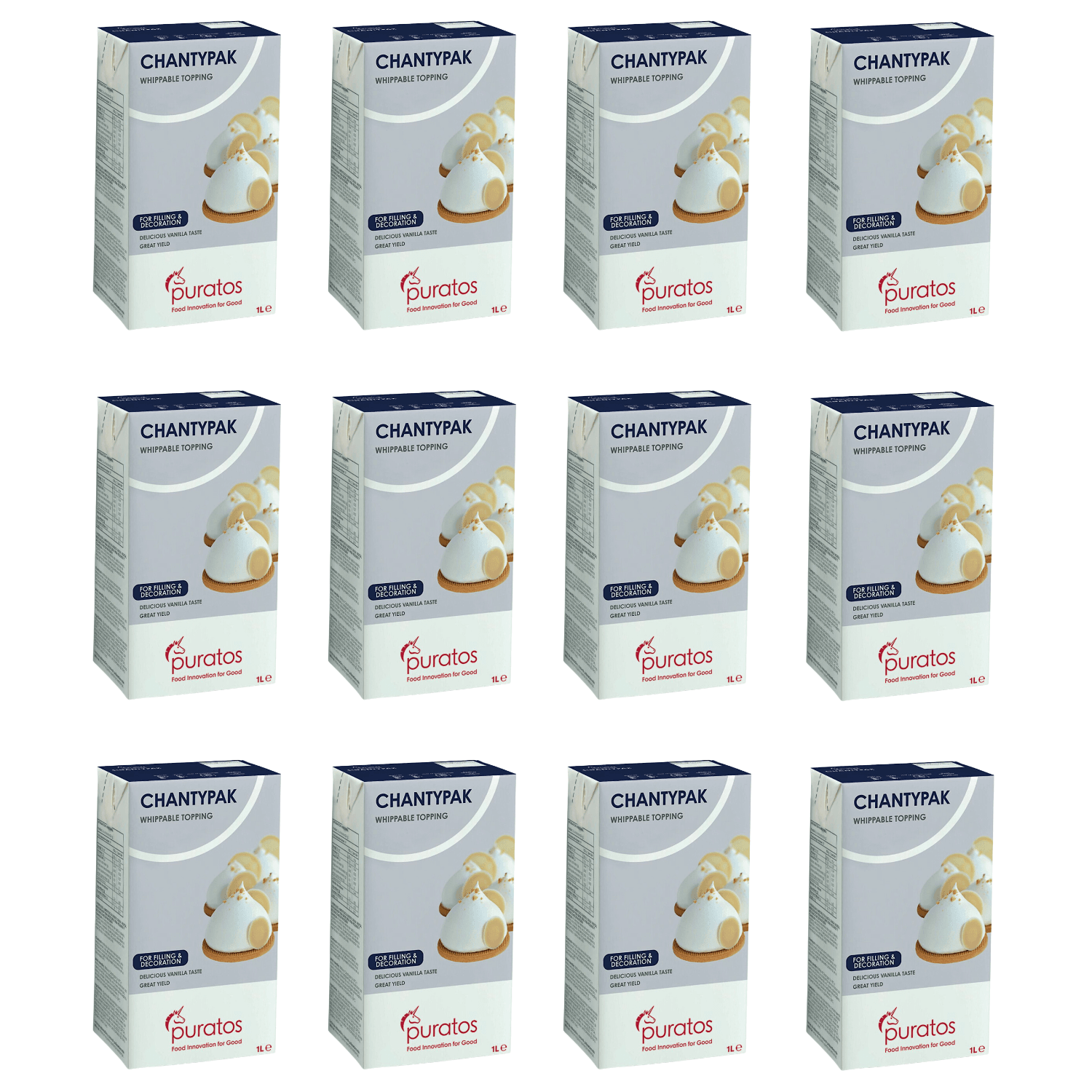 Nata Vegetal Chantypak 1 L - (12 Unidades) 2 Nata Vegetal Chantypak 1 L - (12 Unidades) - Imagen 2