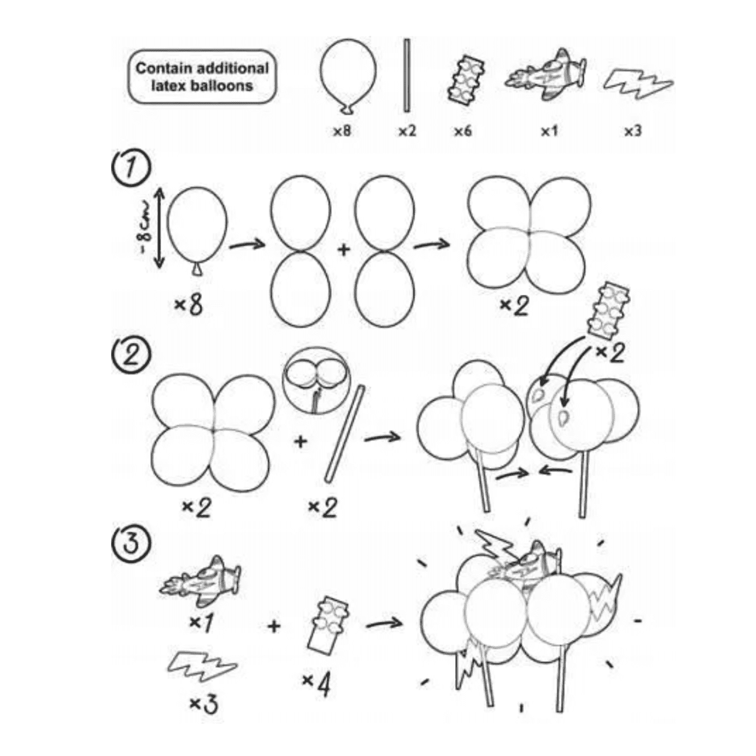 Topper Para Tarta Globos Partydeco - Avion 3 Topper Para Tarta Globos Partydeco - Avion - Imagen 3