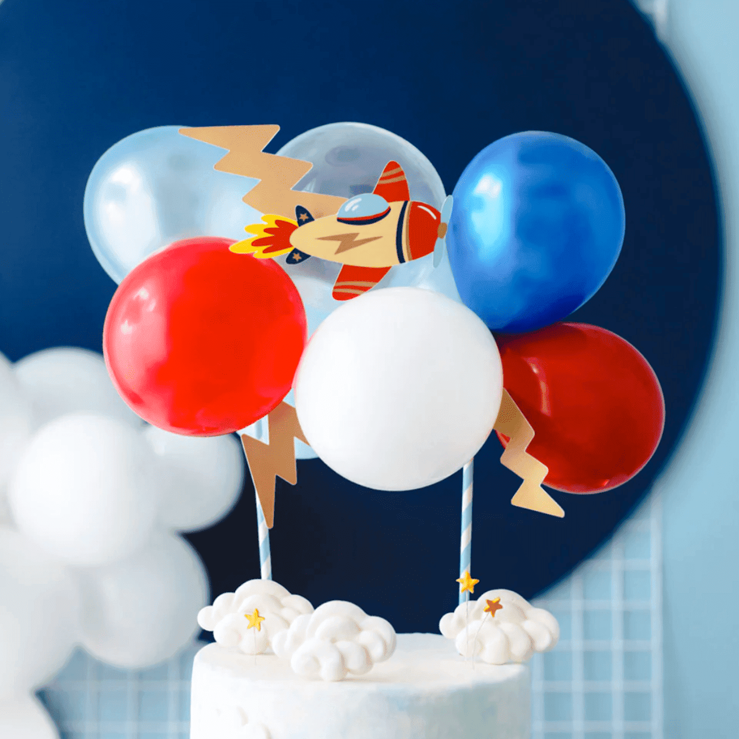 Topper Para Tarta Globos Partydeco - Avion 4 Topper Para Tarta Globos Partydeco - Avion - Imagen 4