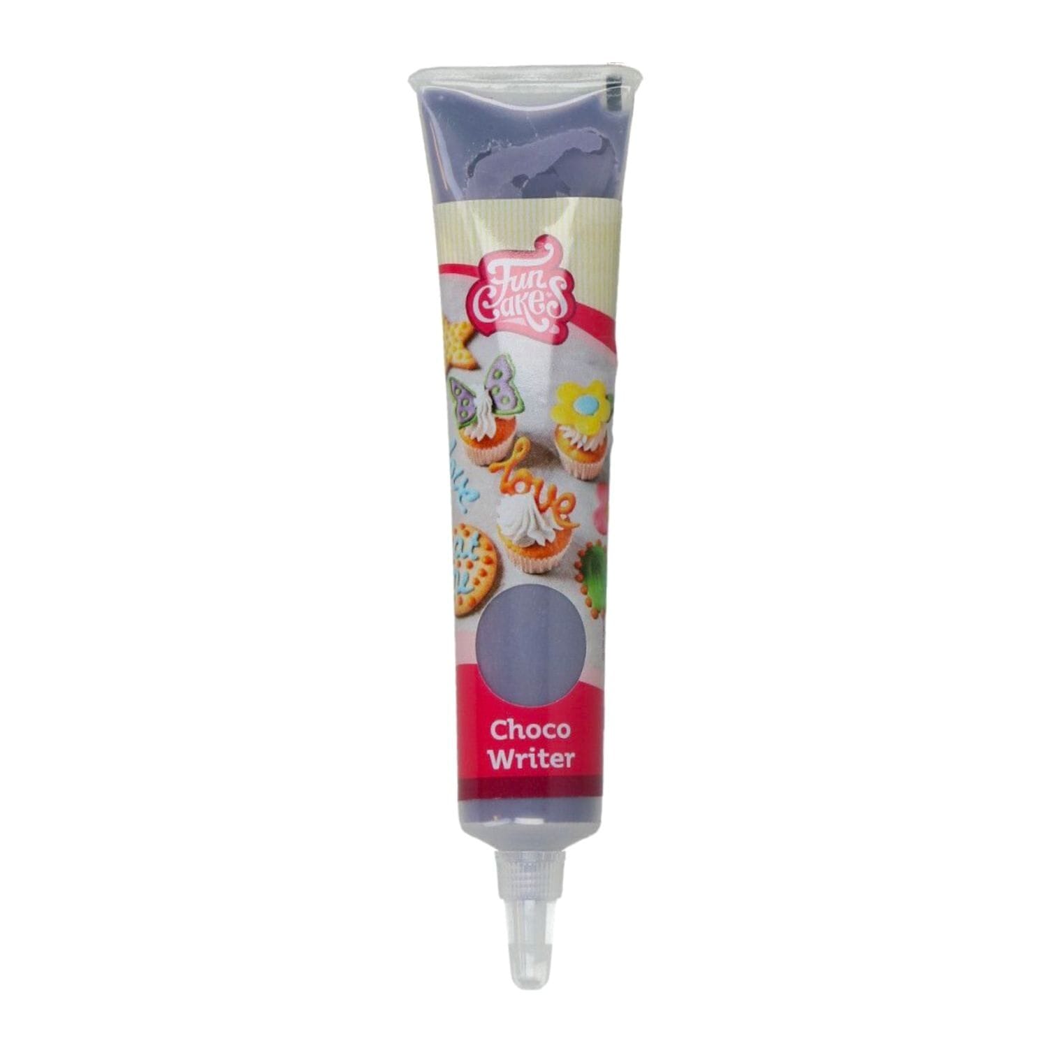 TUBO ESCRITOR "CHOCO WRITER" FUNCAKES - PURPURA (25 G) 3 TUBO ESCRITOR "CHOCO WRITER" FUNCAKES - PURPURA (25 G) - Imagen 3