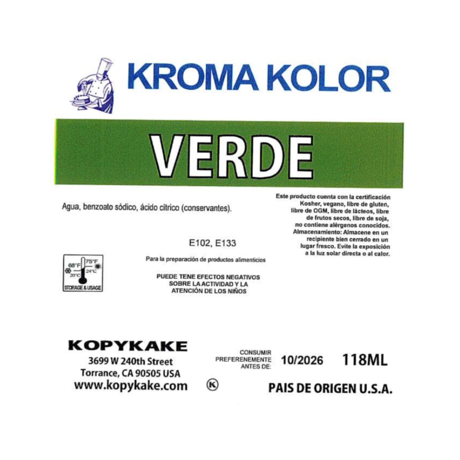 Colorante Aerografo "kroma Kolor" Kopykake - Verde (118 Ml) 3 Colorante Aerografo "kroma Kolor" Kopykake - Verde (118 Ml) - Imagen 3