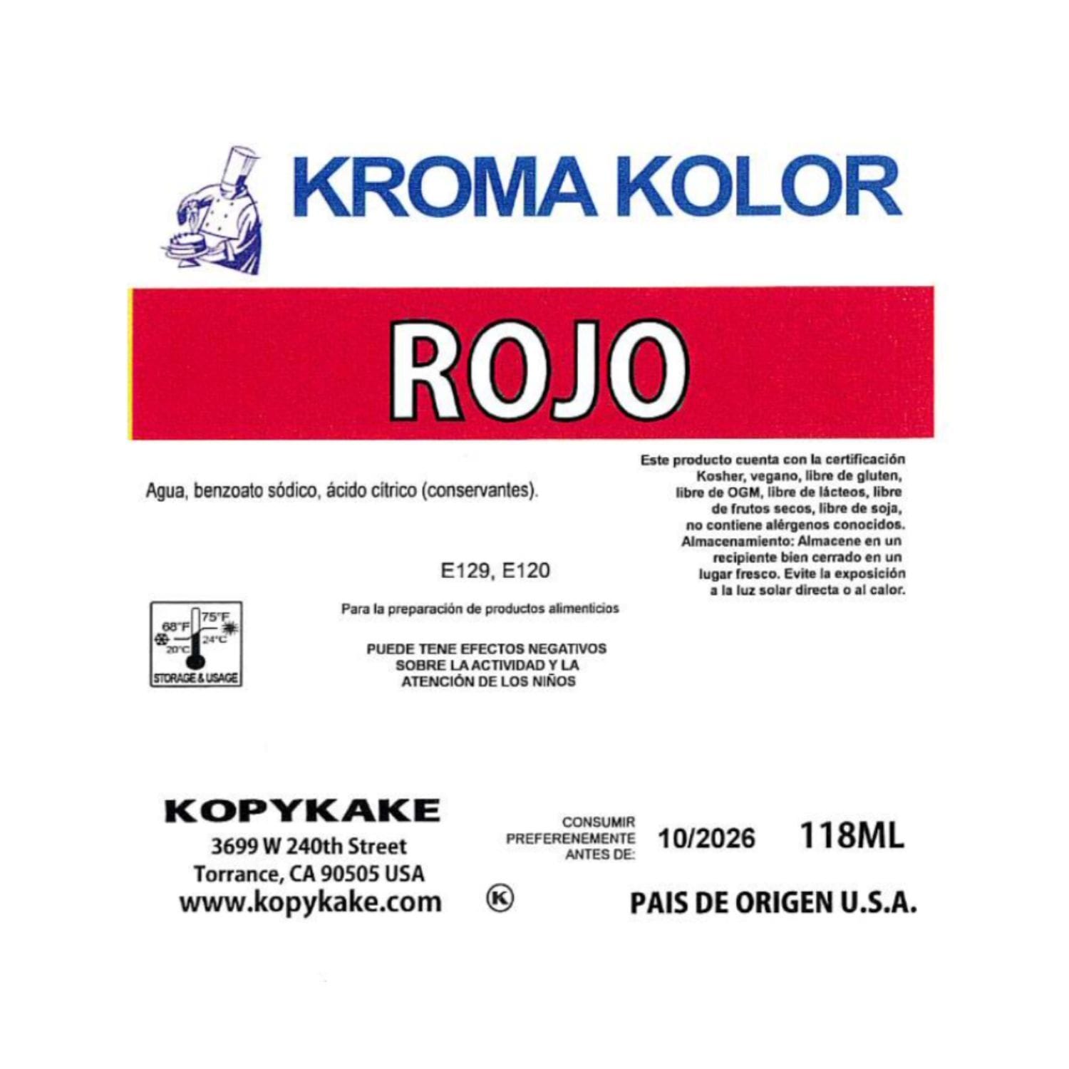 Colorante Aerografo "kroma Kolor" Kopykake - Rojo (118 Ml) 3 Colorante Aerografo "kroma Kolor" Kopykake - Rojo (118 Ml) - Imagen 3