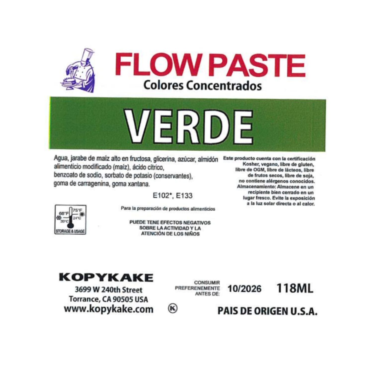 Colorante En Gel "flow Paste" Kopykake - Verde Hoja (118 Ml) 3 Colorante En Gel "flow Paste" Kopykake - Verde Hoja (118 Ml) - Imagen 3
