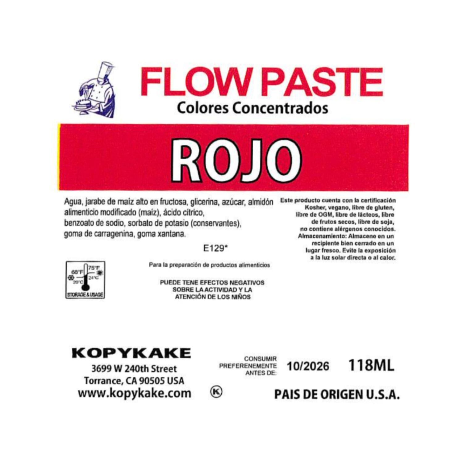 Colorante En Gel "flow Paste" Kopykake - Rojo (118 Ml) 3 Colorante En Gel "flow Paste" Kopykake - Rojo (118 Ml) - Imagen 3
