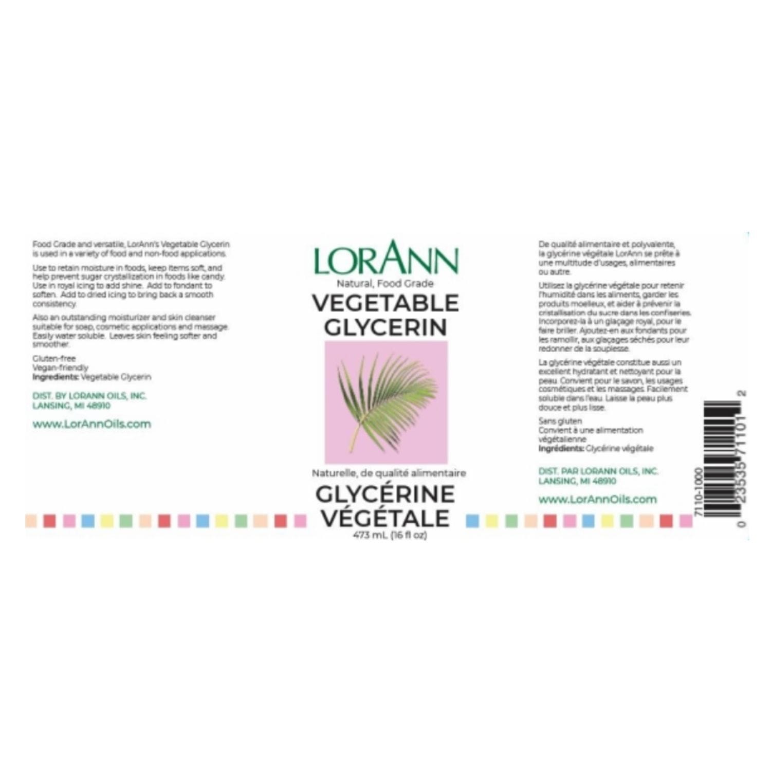 Glicerina Vegetal Lorann - 473 Ml 2 Glicerina Vegetal Lorann - 473 Ml - Imagen 2