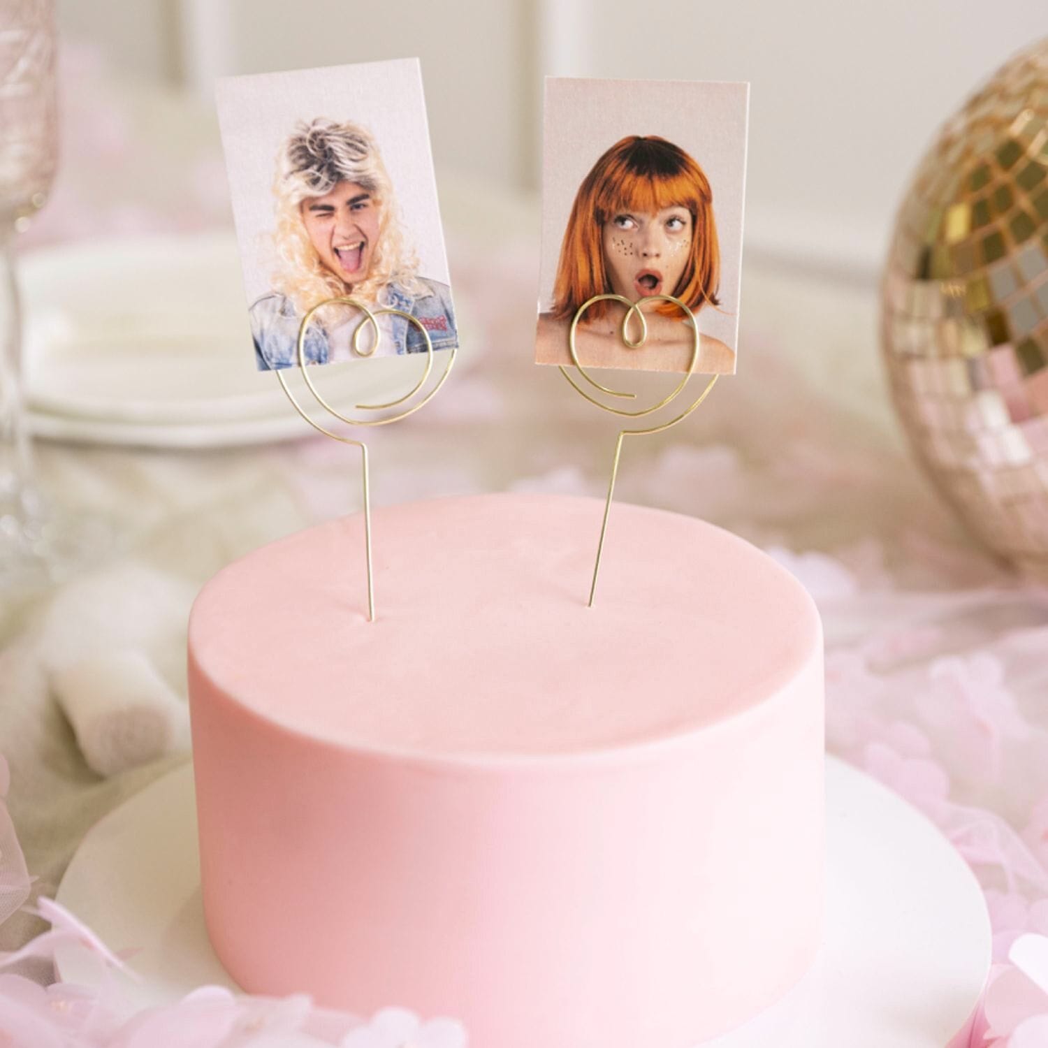 TOPPER CORAZON ABIERTO ORO - PARTYDECO (2 U) 2 TOPPER CORAZON ABIERTO ORO - PARTYDECO (2 U) - Imagen 2