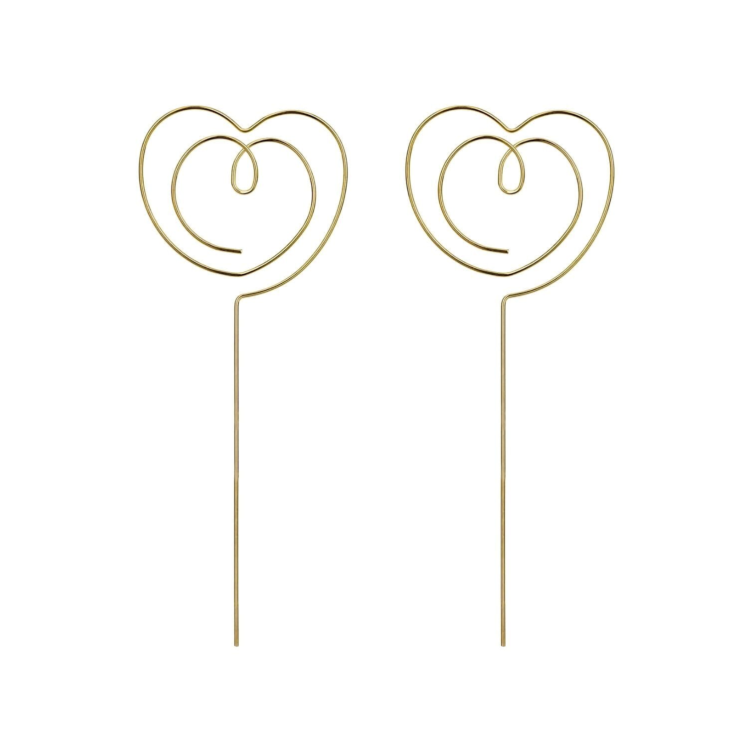TOPPER CORAZON ABIERTO ORO - PARTYDECO (2 U) 1 TOPPER CORAZON ABIERTO ORO - PARTYDECO (2 U)