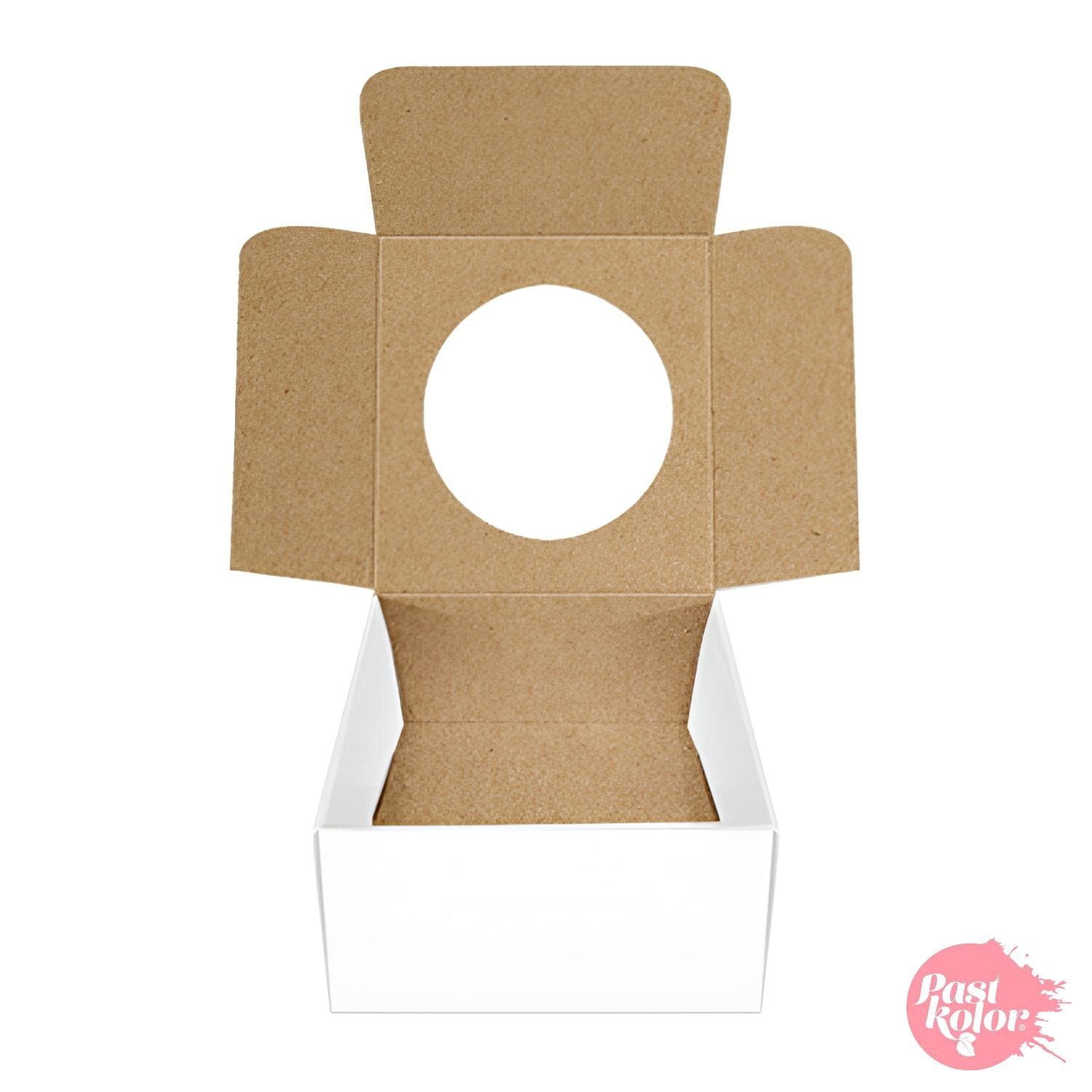 Caja Para Galletas Cuadrada Reversible - Blanca Y Kraft 2 Caja Para Galletas Cuadrada Reversible - Blanca Y Kraft - Imagen 2