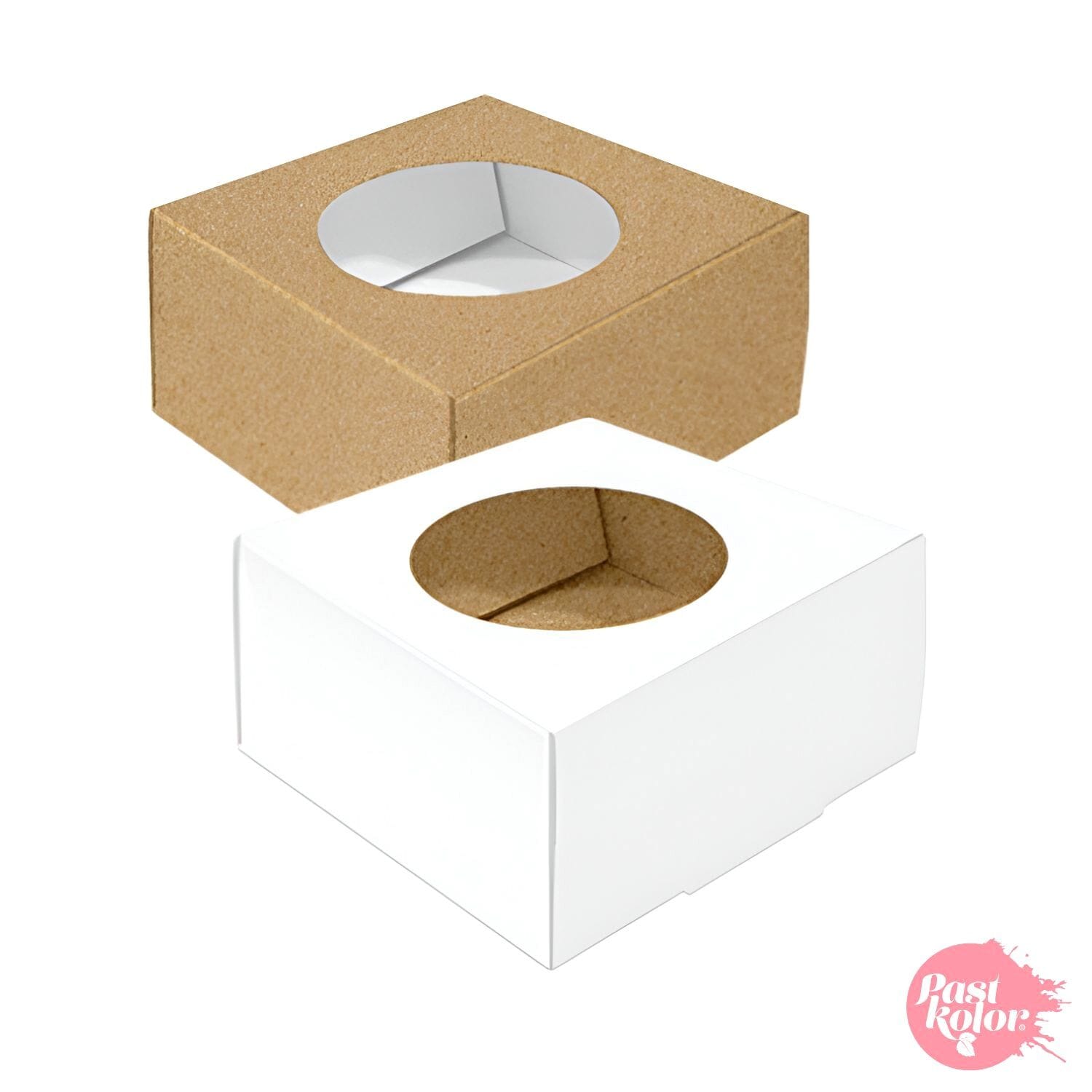 Caja Para Galletas Cuadrada Reversible - Blanca Y Kraft 3 Caja Para Galletas Cuadrada Reversible - Blanca Y Kraft - Imagen 3
