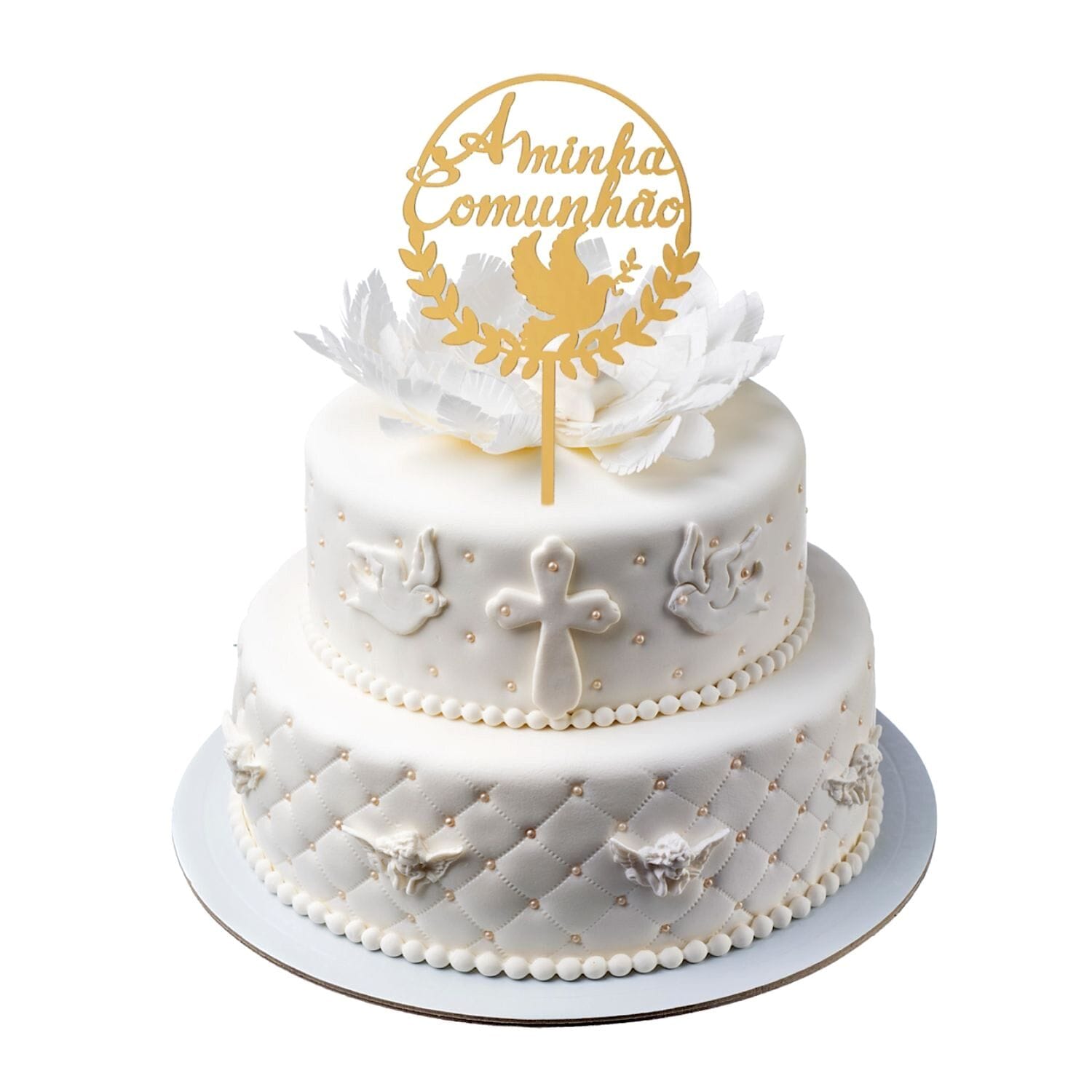 Topper Para Tarta Dorado Dekora - "a Minha Comunhao" 2 Topper Para Tarta Dorado Dekora - "a Minha Comunhao" - Imagen 2