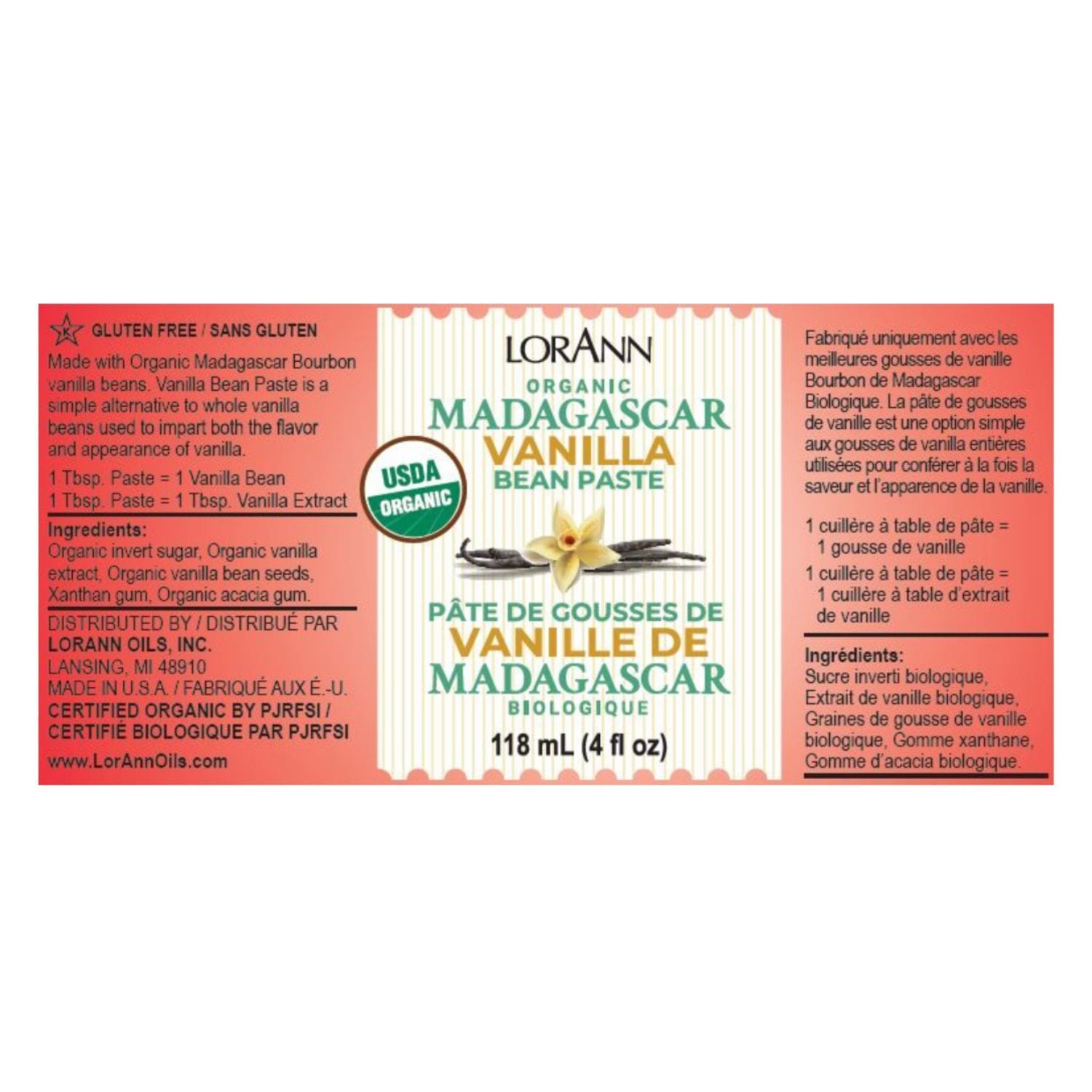 Pasta De Vainilla Organica Lorann - 118 Ml 3 Pasta De Vainilla Organica Lorann - 118 Ml - Imagen 3