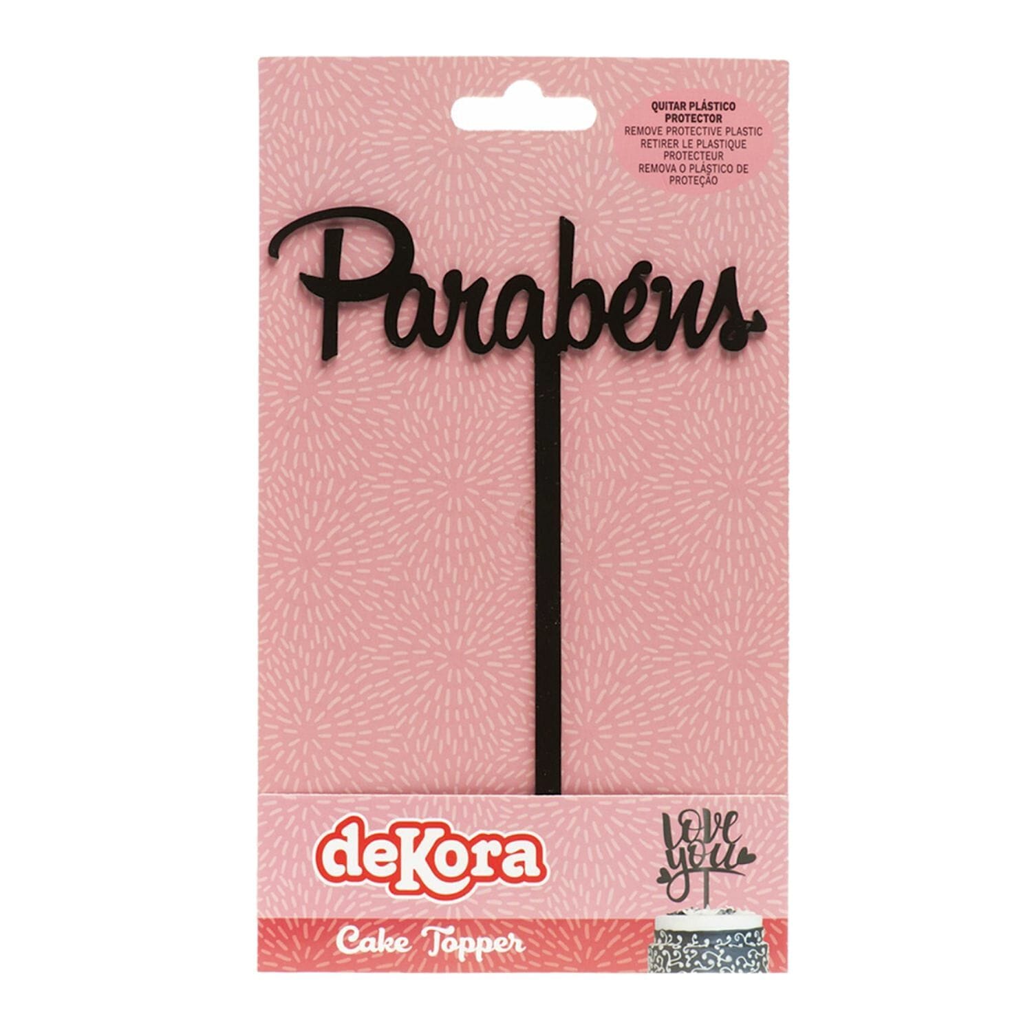 Topper Para Tarta Negro Dekora - "parebens" 3 Topper Para Tarta Negro Dekora - "parebens" - Imagen 3