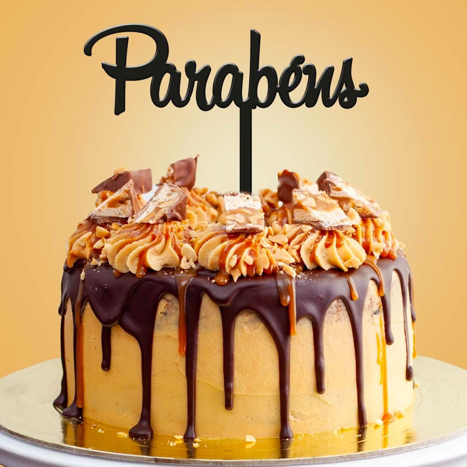Topper Para Tarta Negro Dekora - "parebens" 2 Topper Para Tarta Negro Dekora - "parebens" - Imagen 2