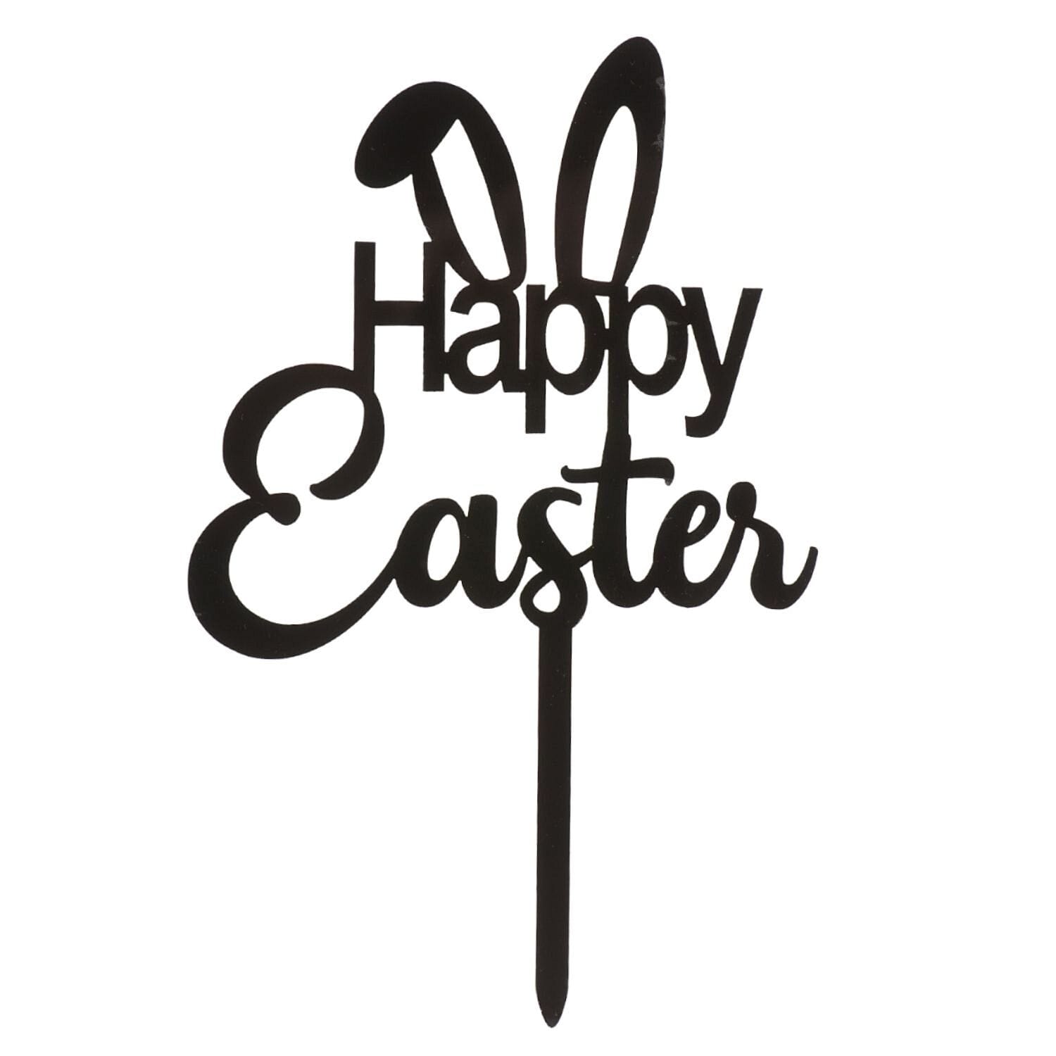 Topper Para Tarta Negro Dekora - "happy Easter" 1 Topper Para Tarta Negro Dekora - "happy Easter"