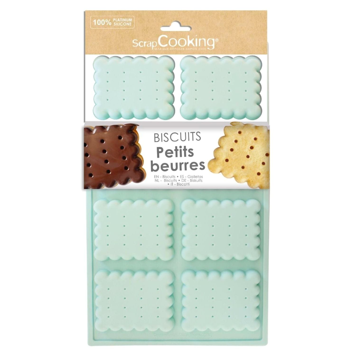 Molde Silicona 3d Scrapcooking - Galletas "petits Beurres" 1 Molde Silicona 3d Scrapcooking - Galletas "petits Beurres"