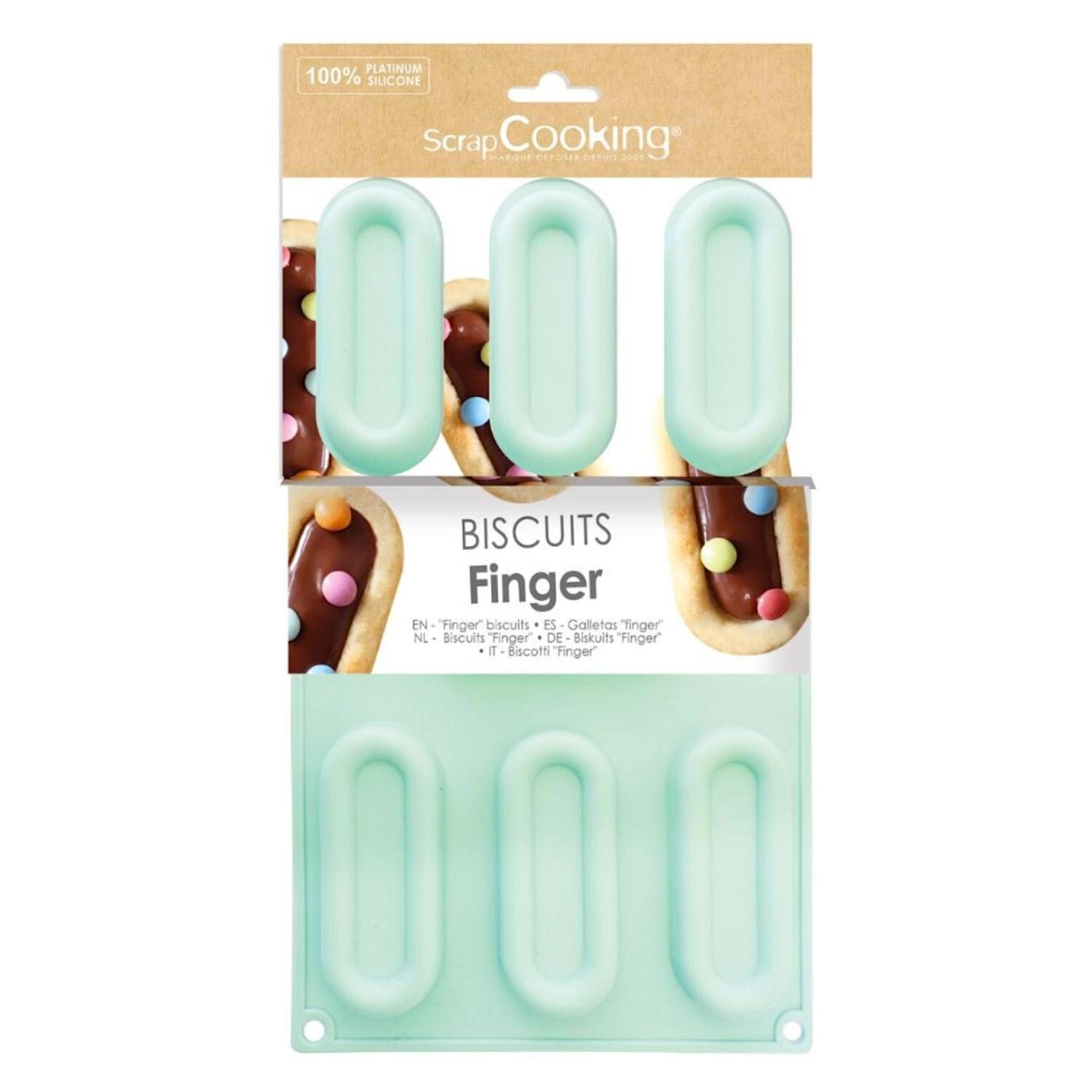 Molde Silicona 3d Scrapcooking - Galletas "finger" 1 Molde Silicona 3d Scrapcooking - Galletas "finger"
