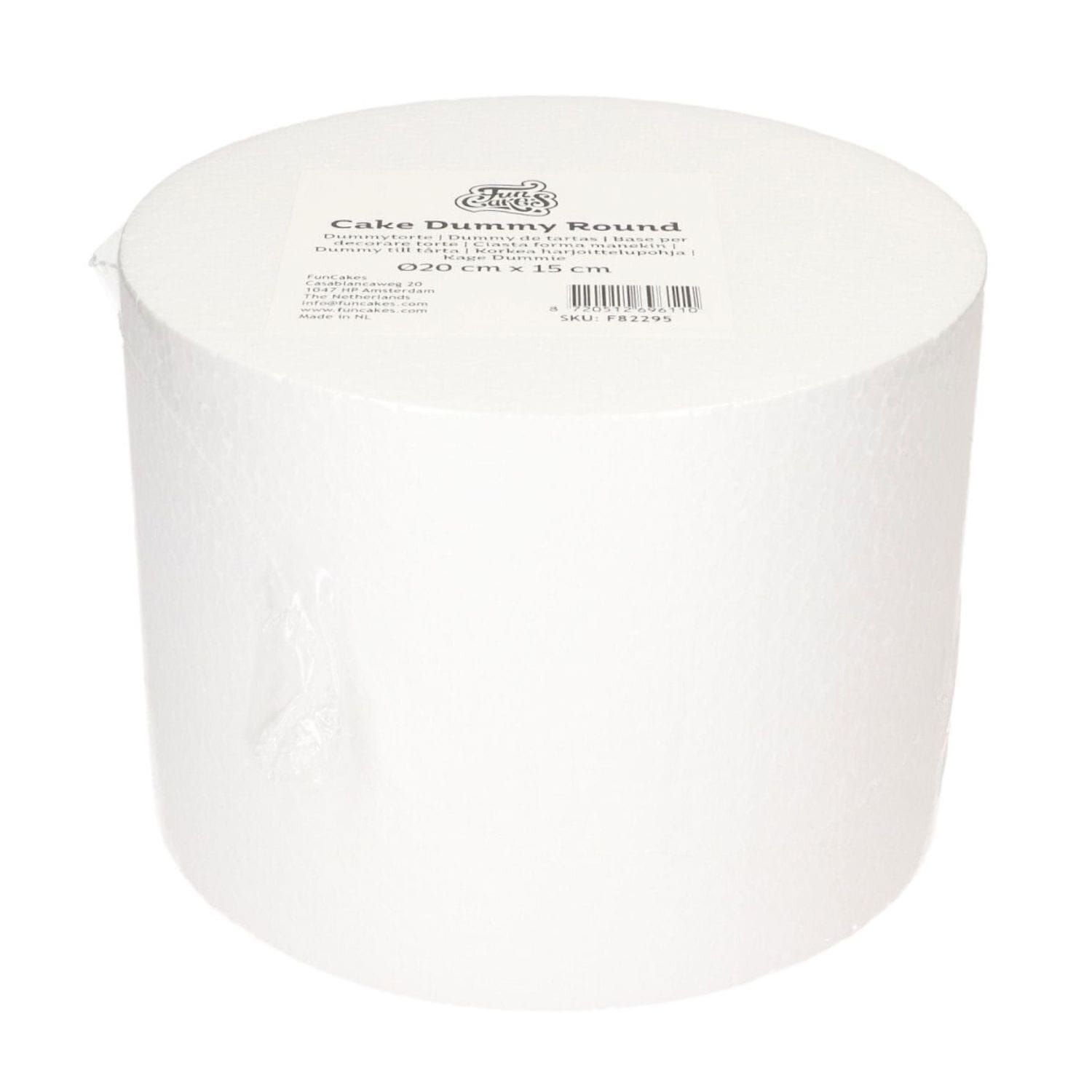 Dummy Redondo Cilindro Funcakes - Ø 20 Cm / H 15 Cm 1 Dummy Redondo Cilindro Funcakes - Ø 20 Cm / H 15 Cm