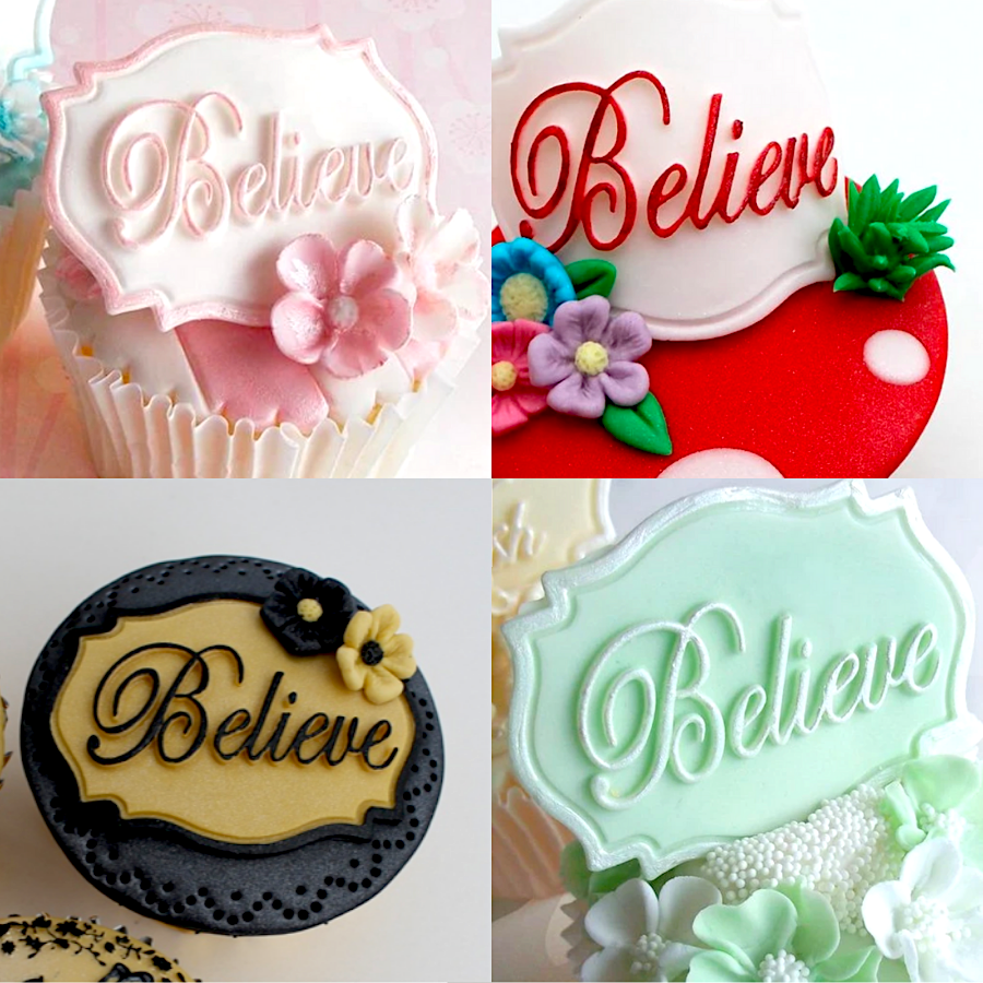 Molde Silicona Katy Sue - Mini Placa "believe" / "creer" 2 Molde Silicona Katy Sue - Mini Placa "believe" / "creer" - Imagen 2
