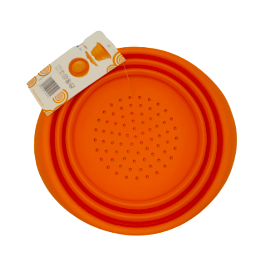 Colador Silicona Plegable Pavoni - Naranja 14 Cm 2 Colador Silicona Plegable Pavoni - Naranja 14 Cm - Imagen 2