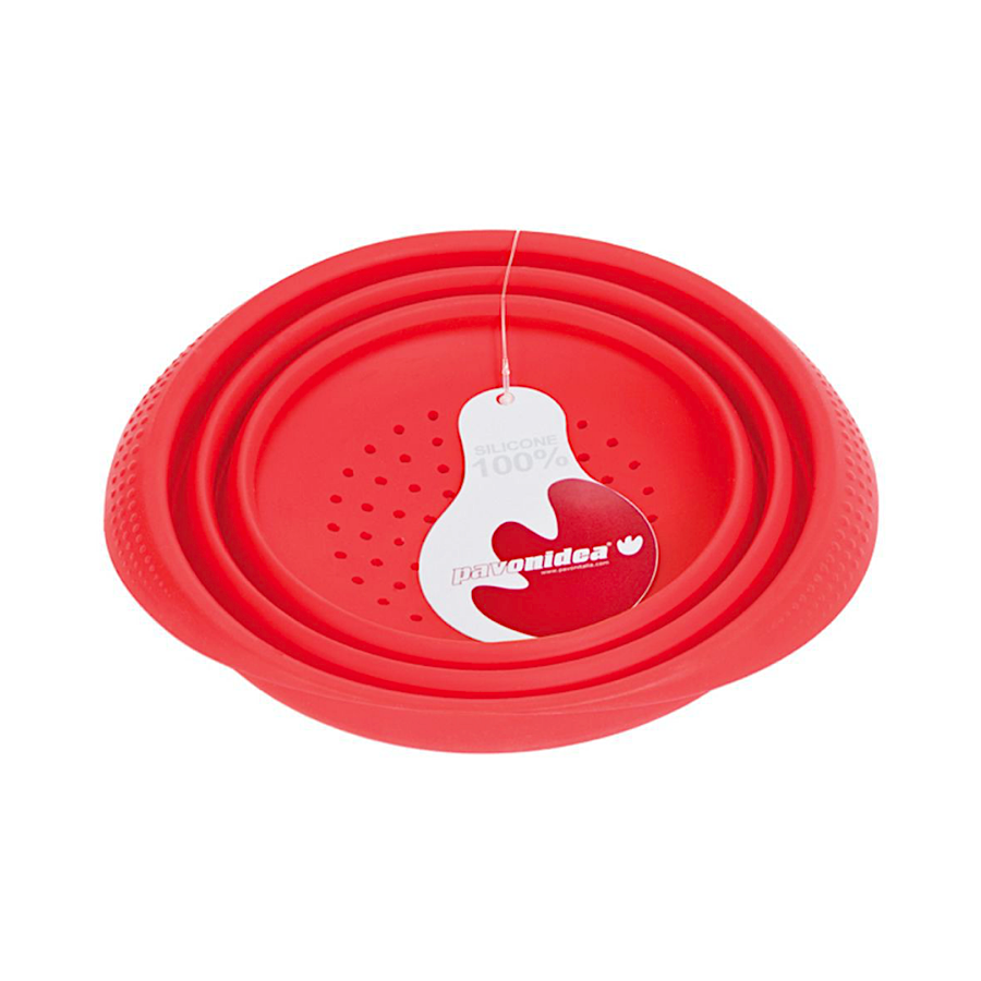 Colador Silicona Plegable Pavoni - Rojo 14 Cm 2 Colador Silicona Plegable Pavoni - Rojo 14 Cm - Imagen 2