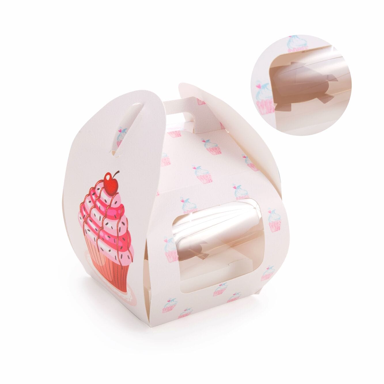 Caixa Rosa Para 1 Cupcake Com Janela - "helsinki". 1 Caixa Rosa Para 1 Cupcake Com Janela - "helsinki".