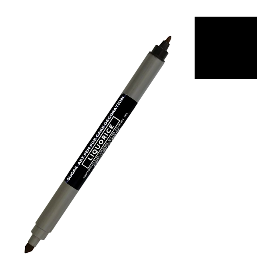 Rotulador Doble Punta Sugarflair - Liquorice Black / Negro Regaliz 2 Rotulador Doble Punta Sugarflair - Liquorice Black / Negro Regaliz - Imagen 2