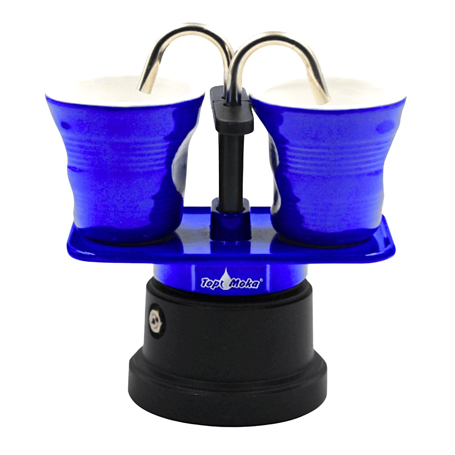 Set Cafetera "mini Doble" Top Moka - Azul (2 Tazas) 1 Set Cafetera "mini Doble" Top Moka - Azul (2 Tazas)