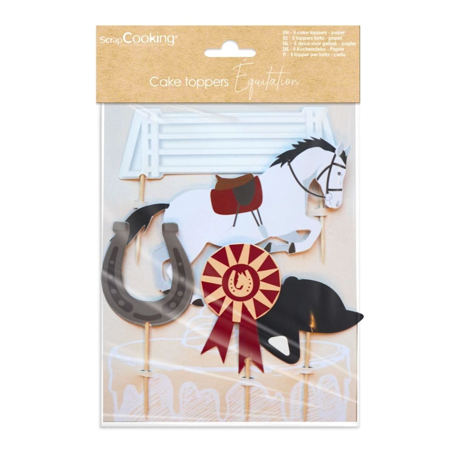 Toppers Para Tarta Scrapcooking - Equitacion 2 Toppers Para Tarta Scrapcooking - Equitacion - Imagen 2
