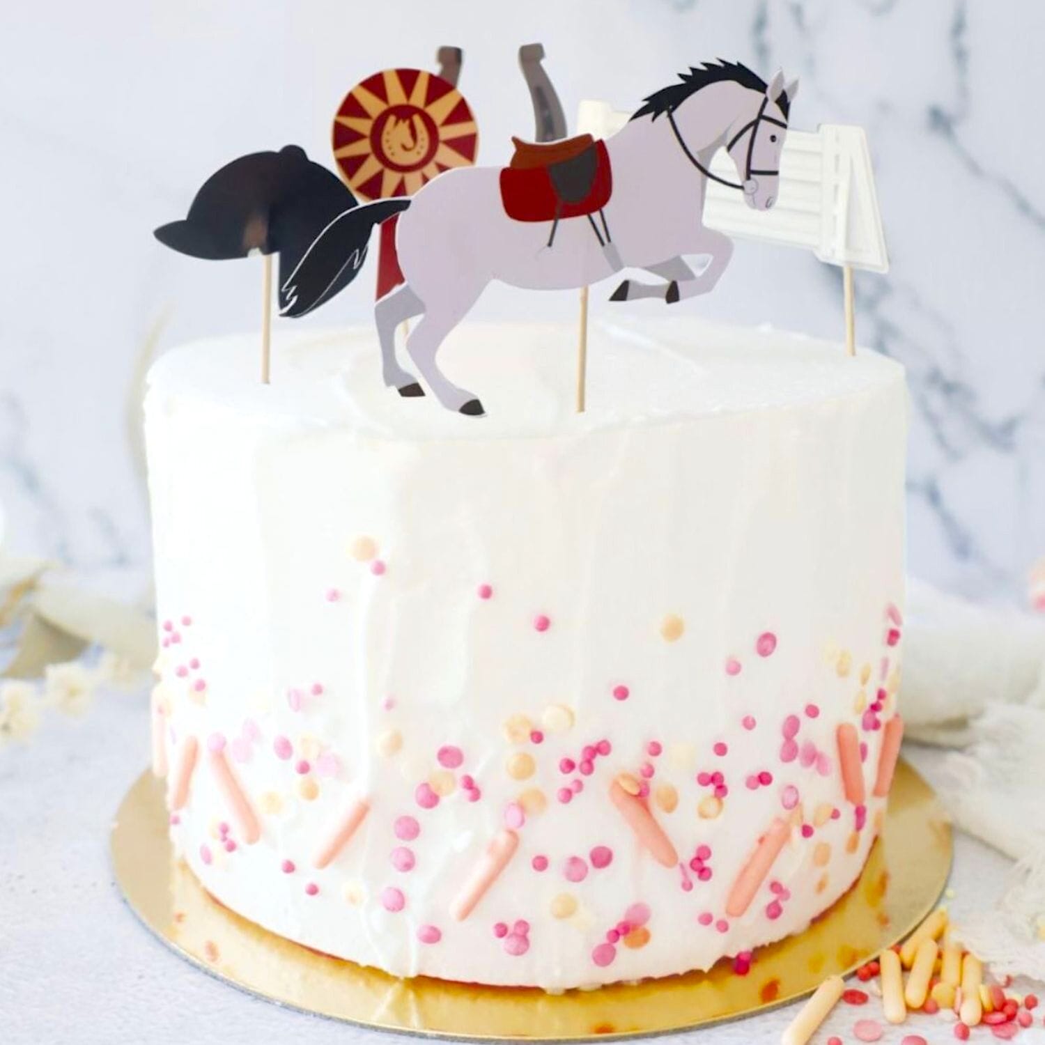 Toppers Para Tarta Scrapcooking - Equitacion 3 Toppers Para Tarta Scrapcooking - Equitacion - Imagen 3