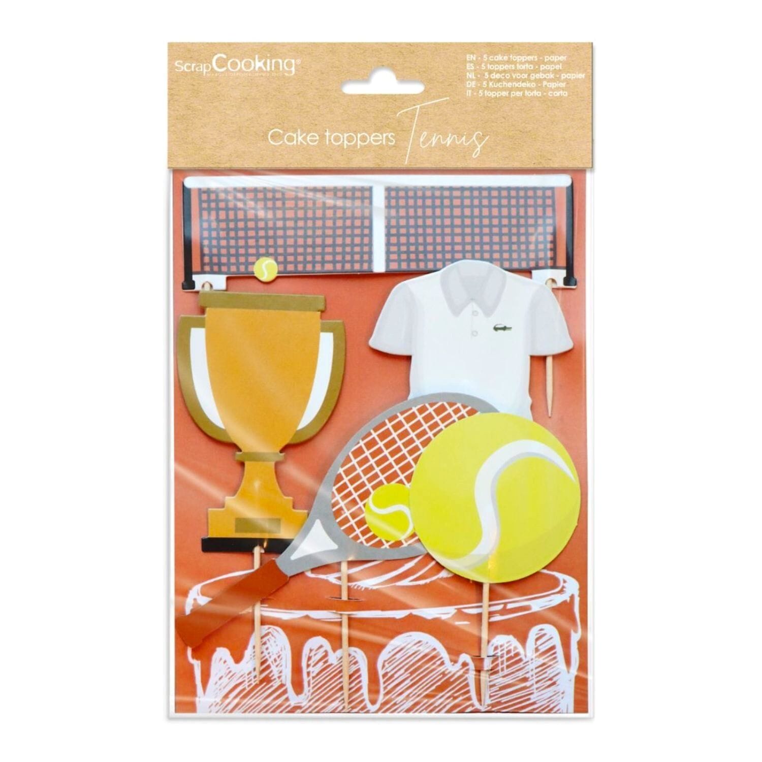 Toppers Para Tarta Scrapcooking - Tenis 2 Toppers Para Tarta Scrapcooking - Tenis - Imagen 2