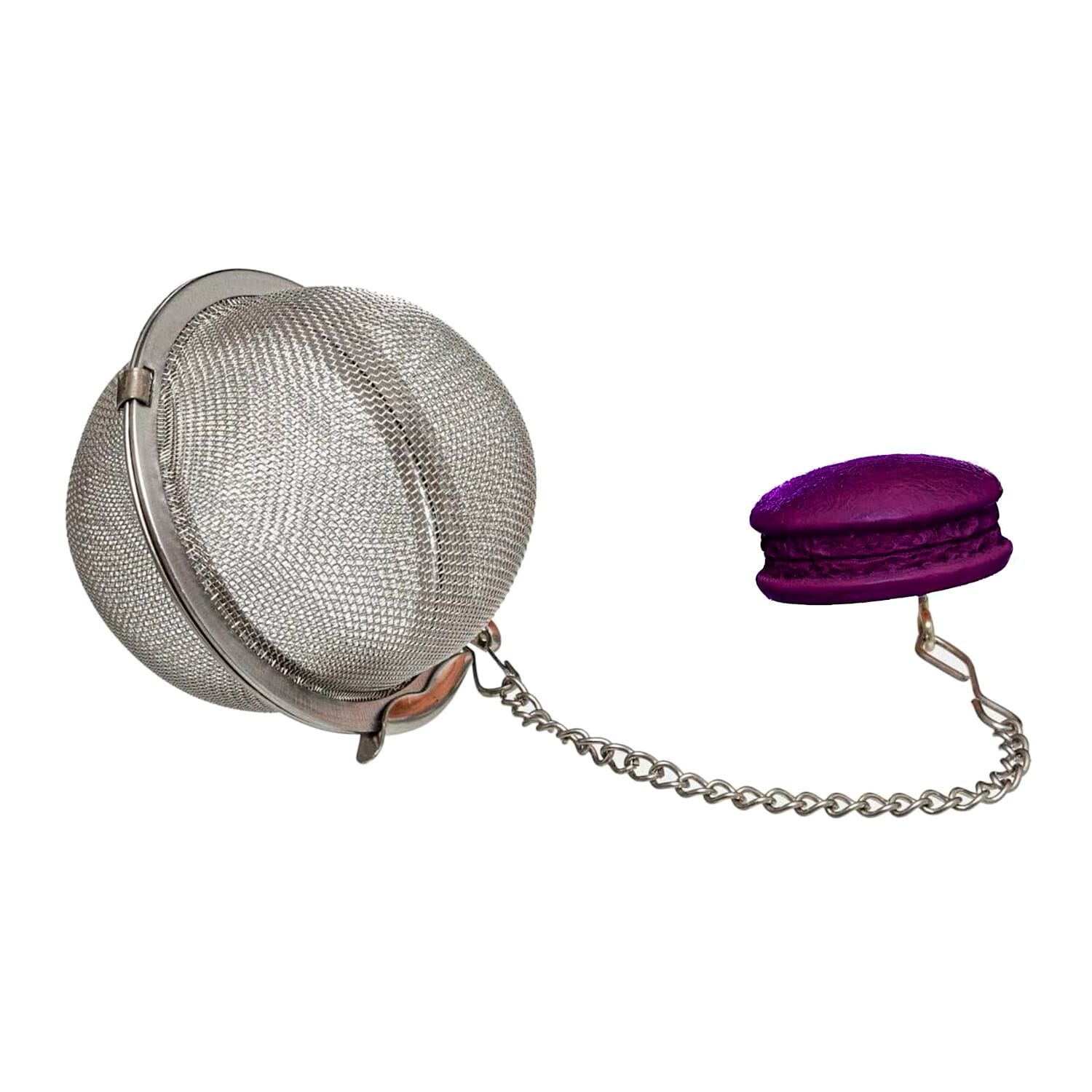 BOLA INFUSORA DE TE ACERO INOXIDABLE - MACARON PURPURA 1 BOLA INFUSORA DE TE ACERO INOXIDABLE - MACARON PURPURA