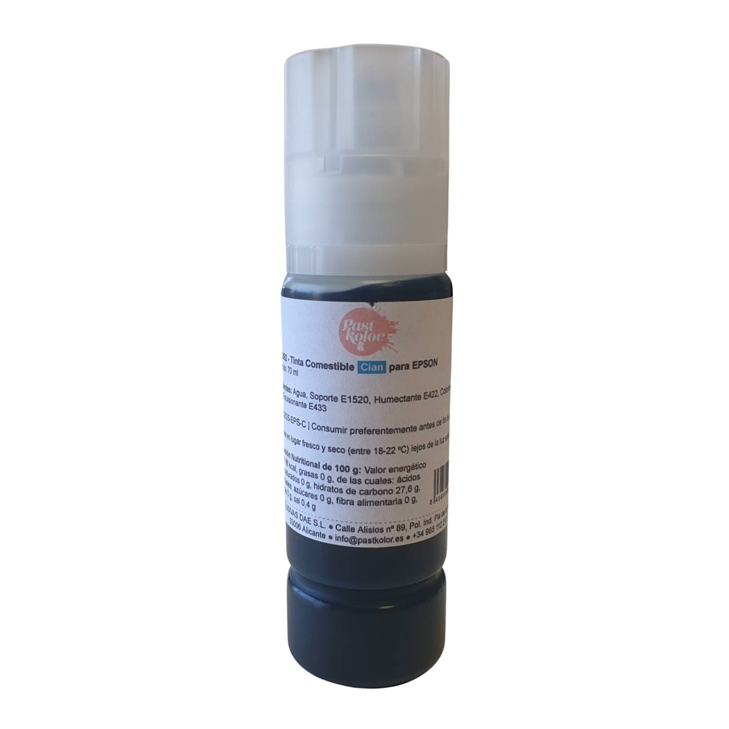 Botella De Tinta Comestible Para Impresora Epson - Cian (70 Ml) 1 Botella De Tinta Comestible Para Impresora Epson - Cian (70 Ml)