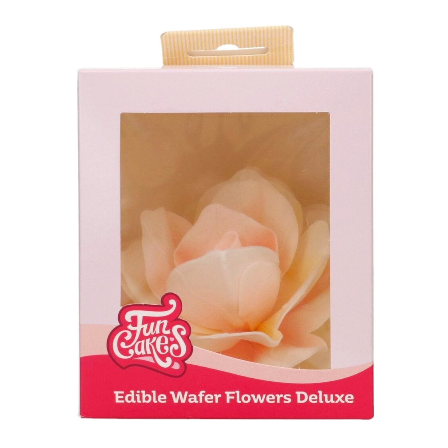 Flor De Papel Comestible Funcakes - Rosa Pastella Amarillo / Naranja Ombre Grande 4 Flor De Papel Comestible Funcakes - Rosa Pastella Amarillo / Naranja Ombre Grande - Imagen 4