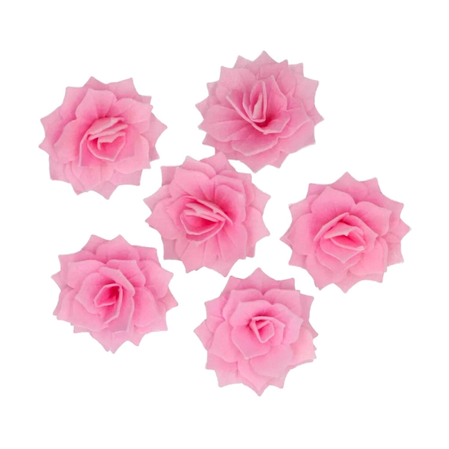 Flores De Papel Comestibles Funcakes - Rosa Rosalia Rosa Mediana 1 Flores De Papel Comestibles Funcakes - Rosa Rosalia Rosa Mediana