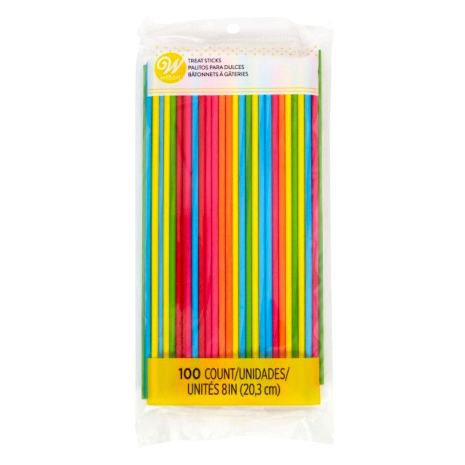 100 Palitos De Colores Para Piruletas Wilton - 20 Cm 1 100 Palitos De Colores Para Piruletas Wilton - 20 Cm