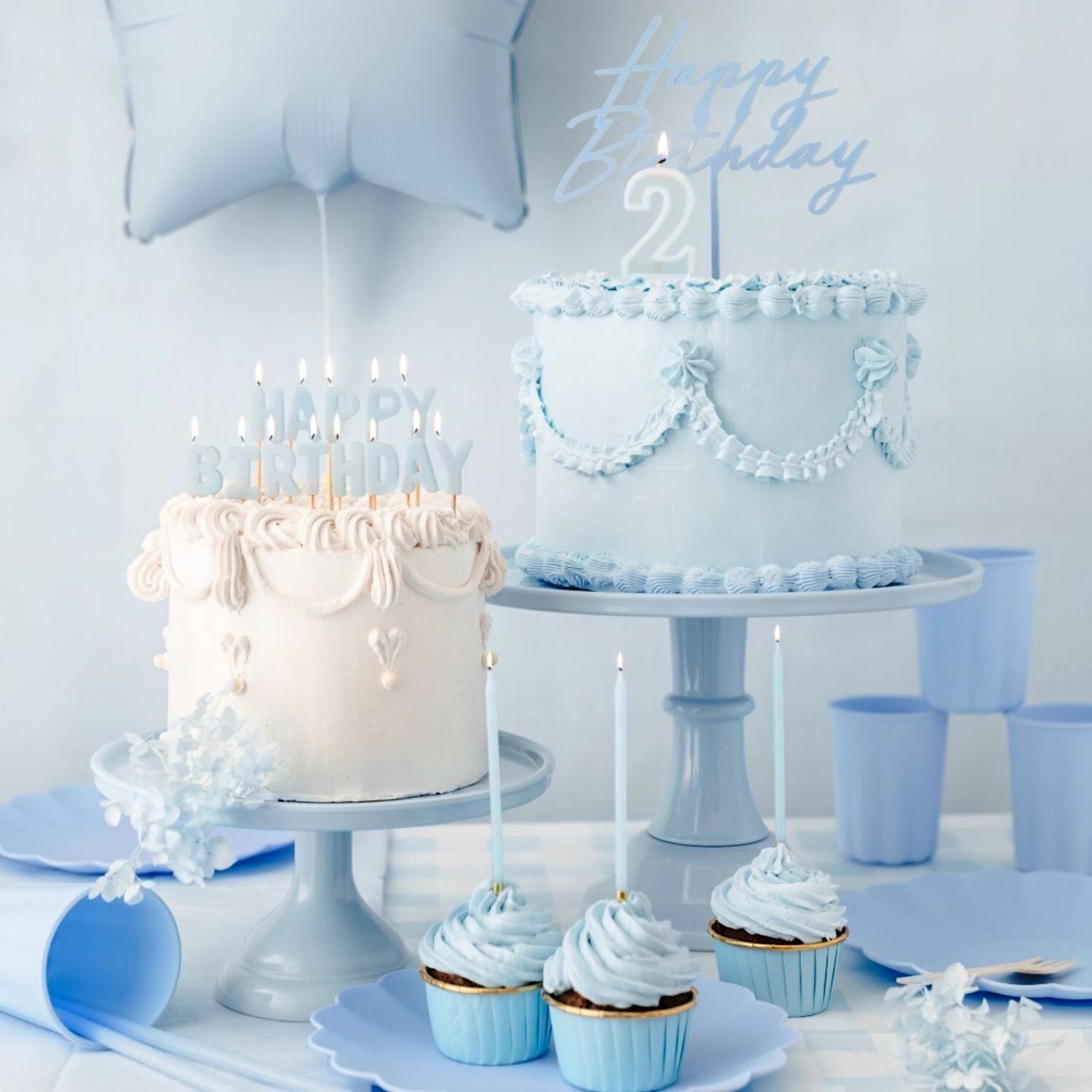 Velas CumpleaÑos Partydeco - Azul / Dorado (14 Cm) 3 Velas CumpleaÑos Partydeco - Azul / Dorado (14 Cm) - Imagen 3
