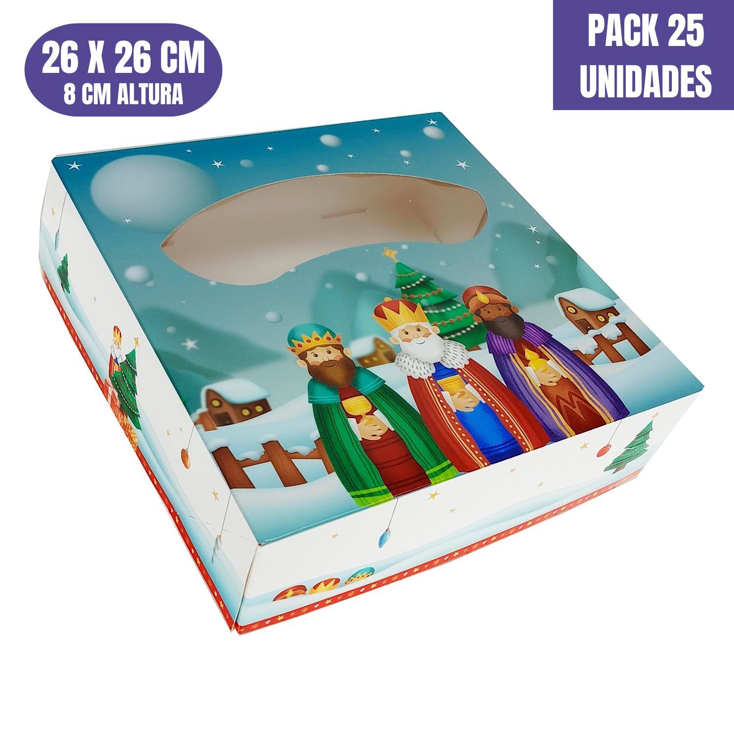 Cajas Para Roscon De Reyes Magos - 26 X 8 Cm (25 Unidades) 1 Cajas Para Roscon De Reyes Magos - 26 X 8 Cm (25 Unidades)