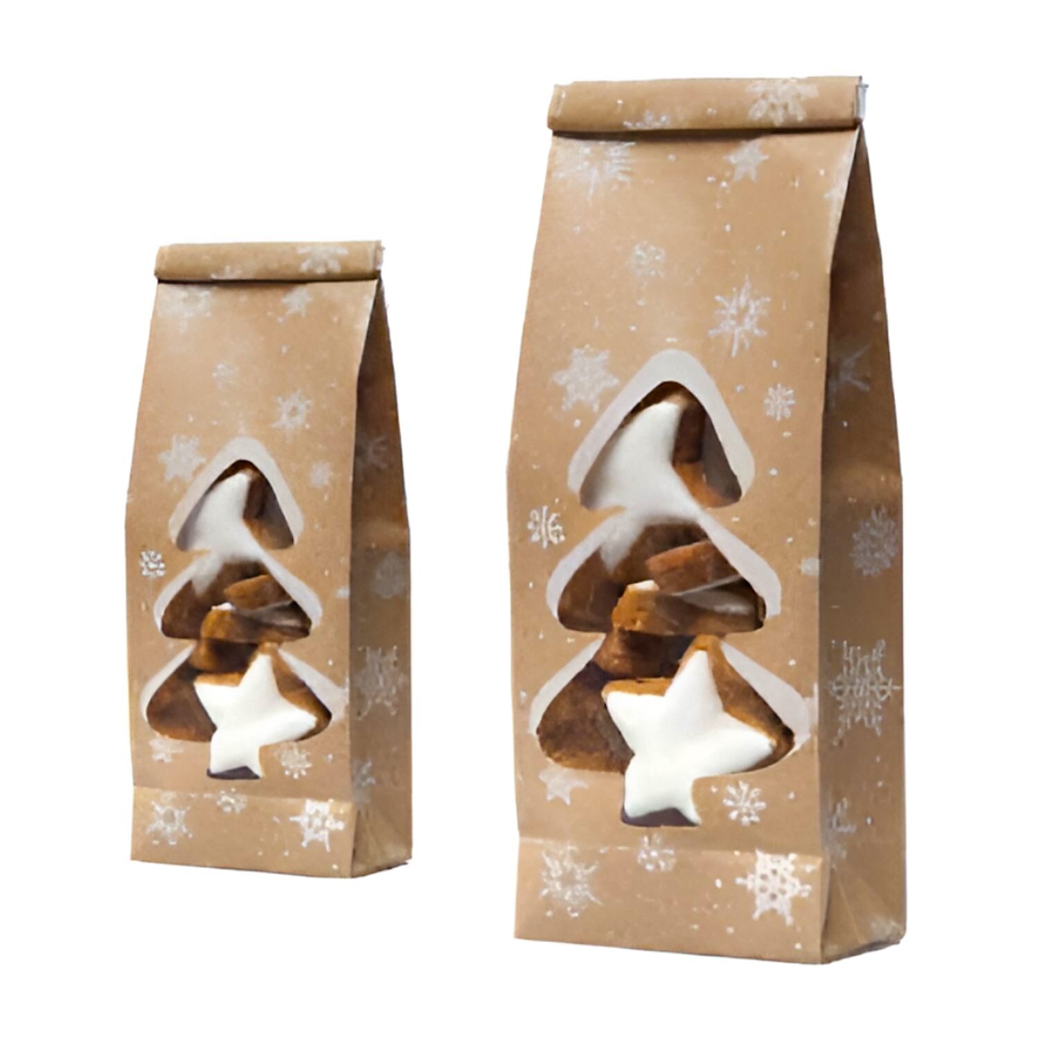 10 Bolsas De Papel Kraft Para Dulces Navidad - Abeto 2 10 Bolsas De Papel Kraft Para Dulces Navidad - Abeto - Imagen 2