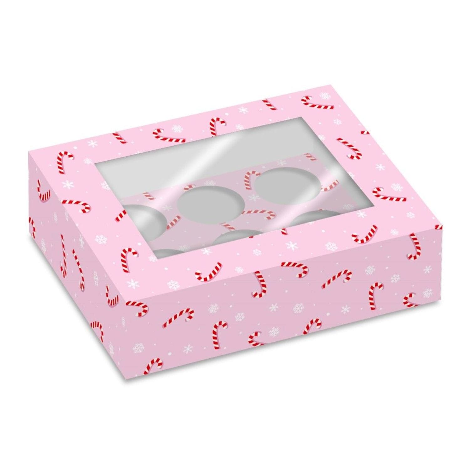 Set 2 Cajas Para 6 Cupcakes Simply Making - Bastones De Caramelo 1 Set 2 Cajas Para 6 Cupcakes Simply Making - Bastones De Caramelo