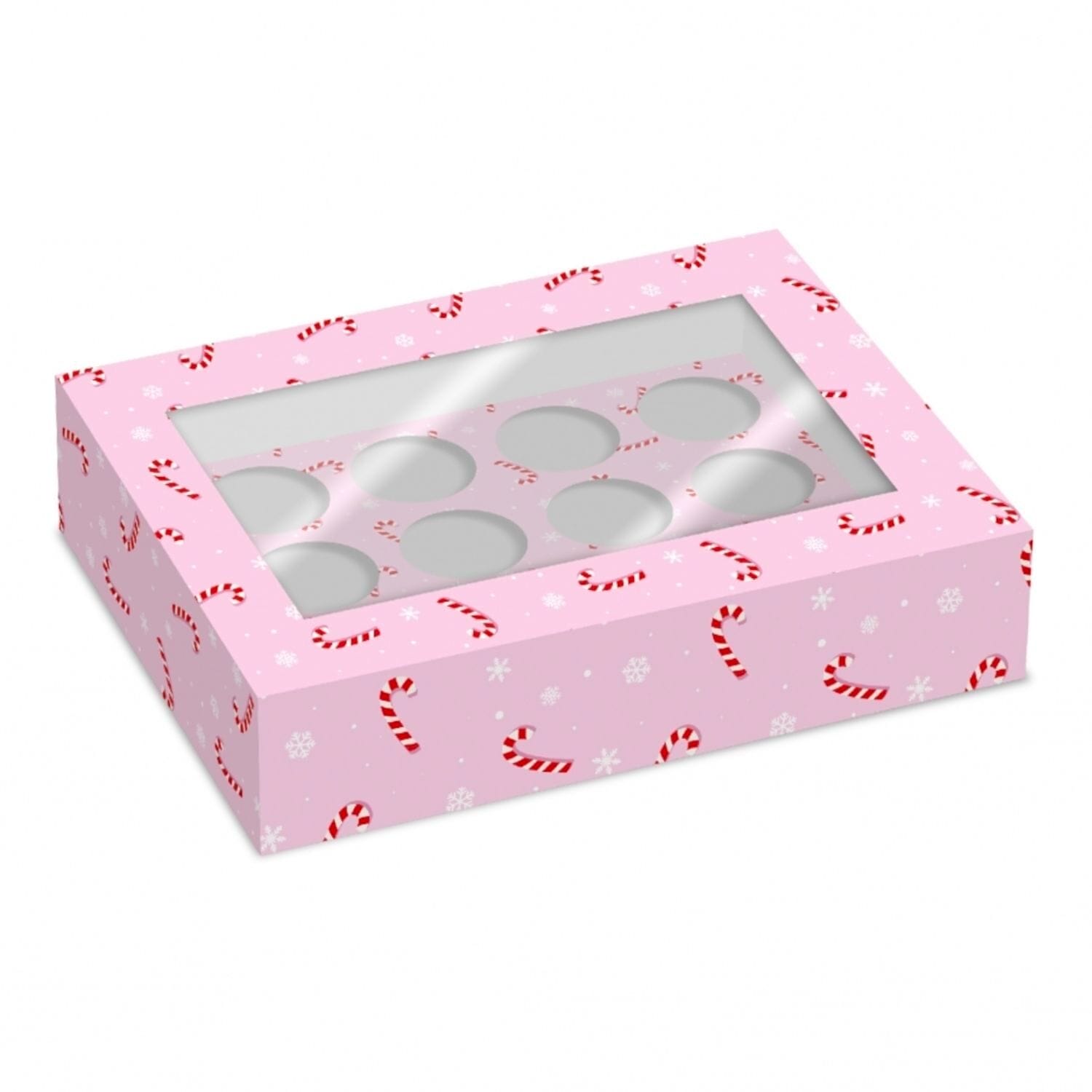 Set 2 Cajas Para 12 Cupcakes Simply Making - Bastones De Caramelo 1 Set 2 Cajas Para 12 Cupcakes Simply Making - Bastones De Caramelo